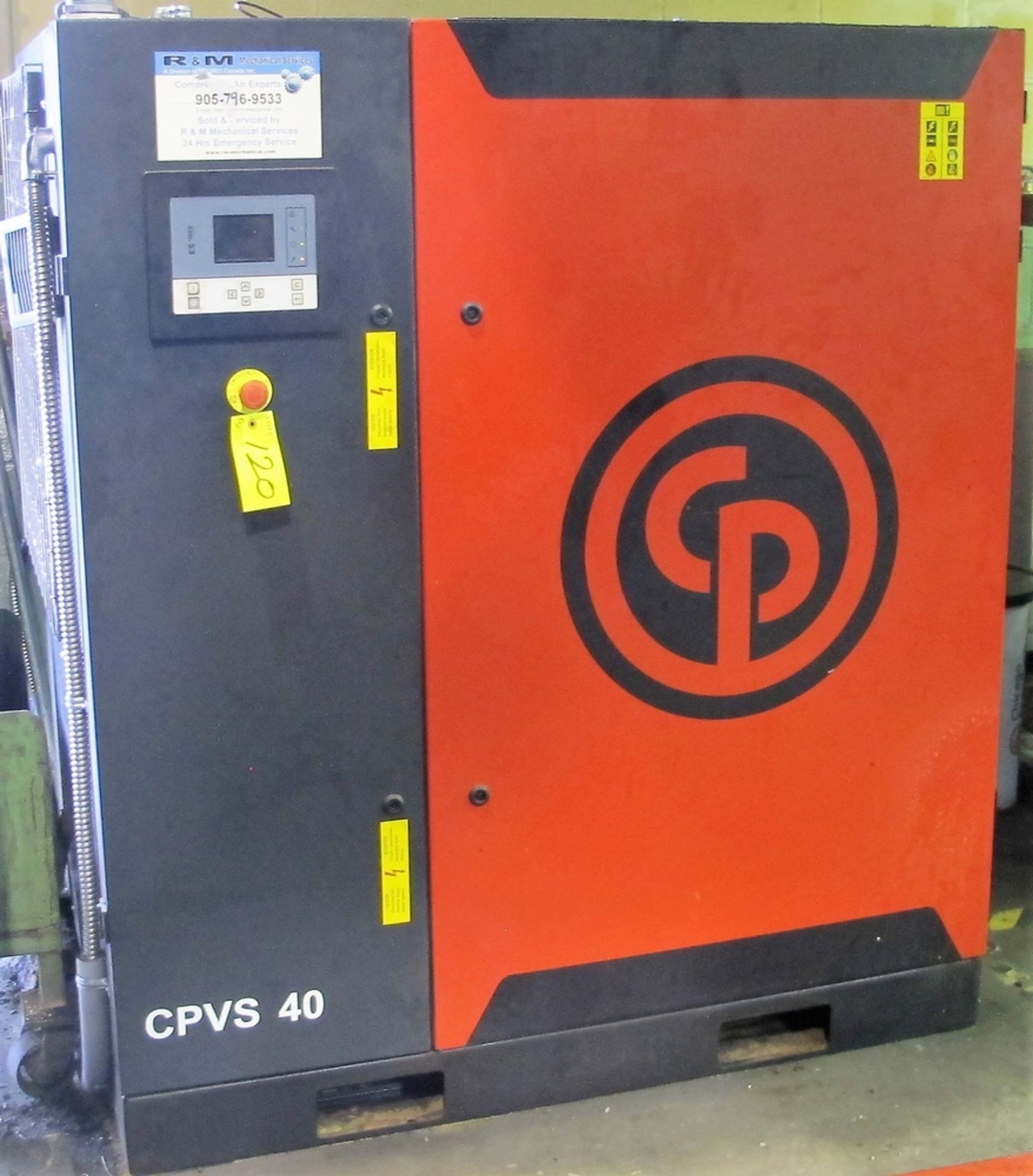 2016 CHICAGO PNEUMATIC CPVS40 ROTARY SCREW AIR COMPRESSOR, 40HP, S/N API125166 - Image 2 of 4