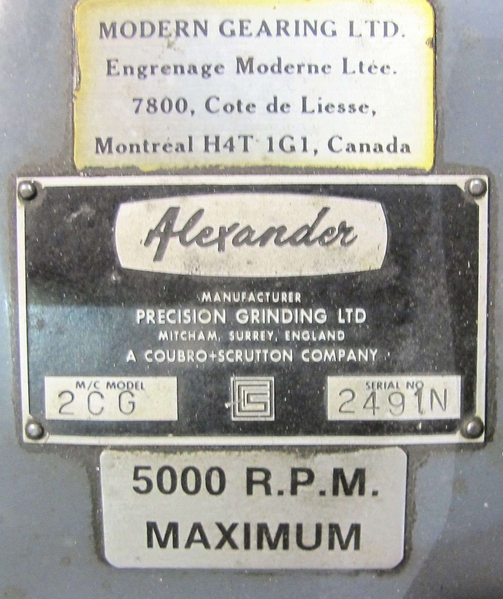 HERANDER 2CG TOOL/CUTTER GRINDER, S/N 2491N, 5,000 RPM W/ COLLETS, ETC. - Image 3 of 5