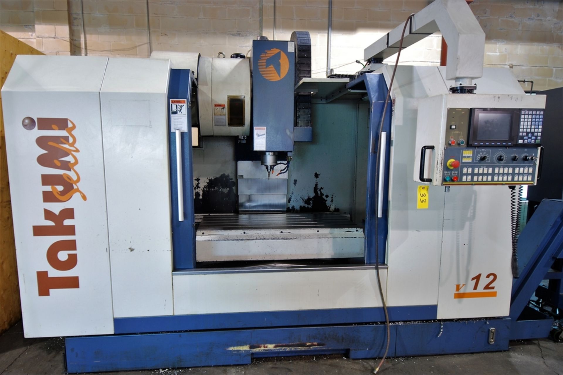 2008 TAKUMI V12 CNC VERTICAL MACHINING CENTER W/ MITSUBISHI CNC CONTROL, 53.1" X 27.2" TABLE, - Image 2 of 16