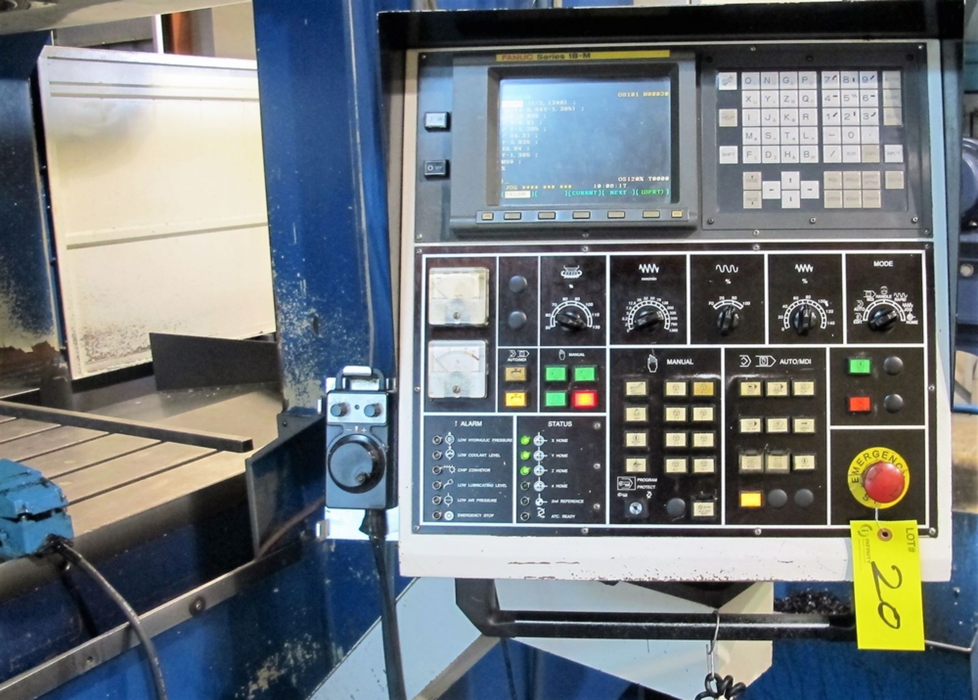 2001 AWEA SP3016 CNC BRIDGE TYPE VERTICAL MACHINING CENTER, 6,000 RPM, 59" X 128" TABLE, 63" BETWEEN - Image 5 of 16