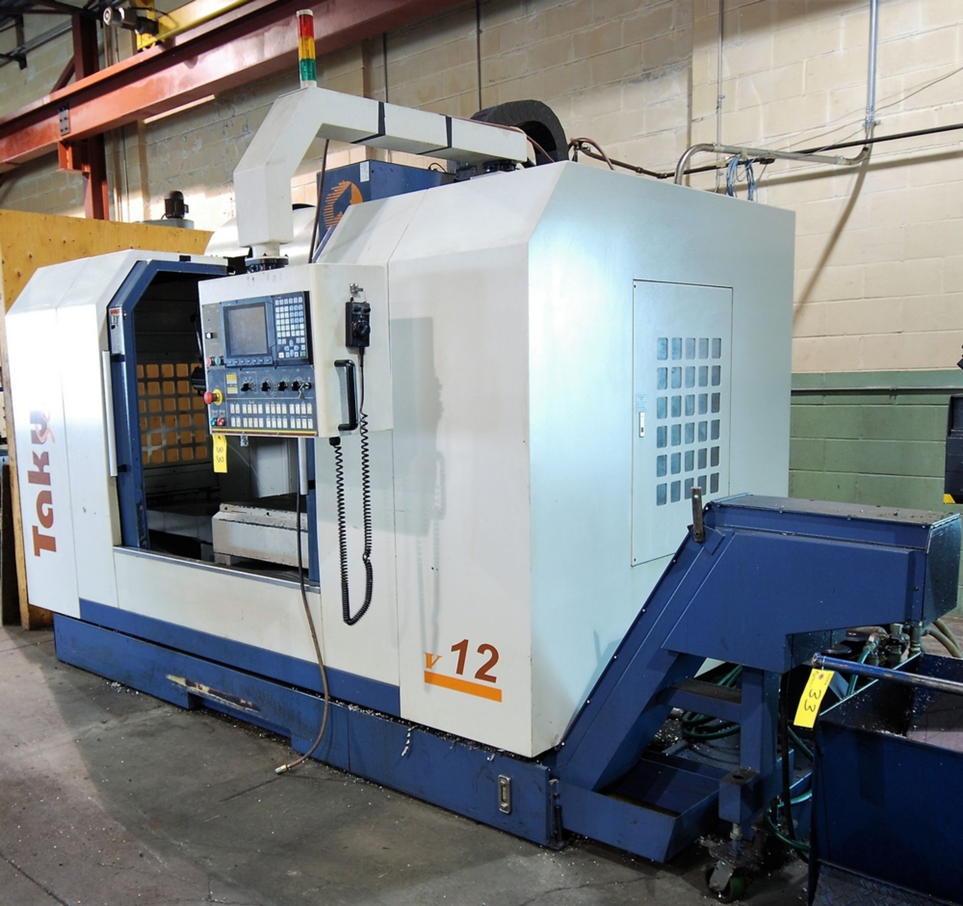 2008 TAKUMI V12 CNC VERTICAL MACHINING CENTER W/ MITSUBISHI CNC CONTROL, 53.1" X 27.2" TABLE, - Image 3 of 16