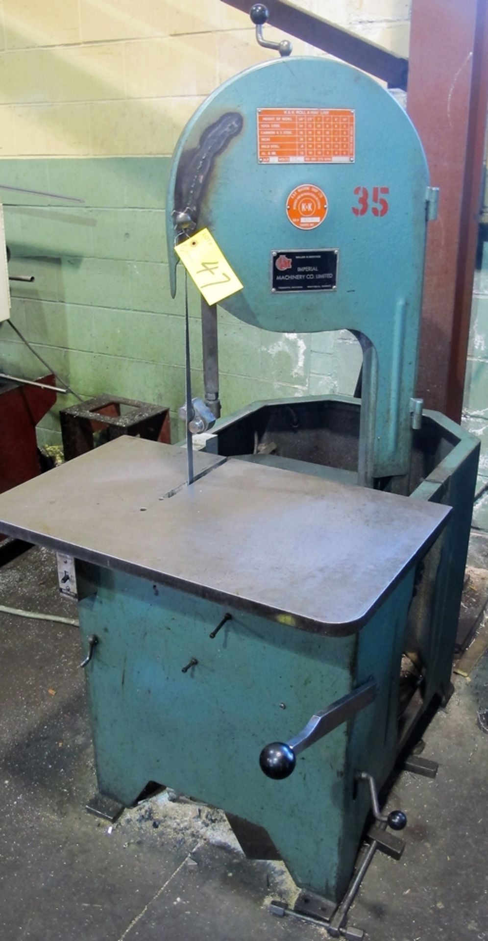 K&K ROLL-IN BANDSAW