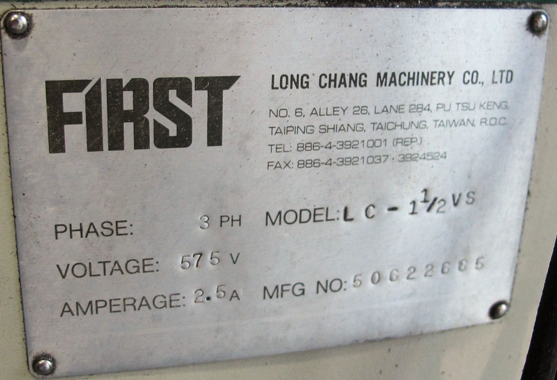 FIRST LC1-1/2VS VERTICAL MILLING MACHINE, S/N 50622665, 4,500 RPM, HEIDENHAIN 2-AXIS DRO, 9" X 42" - Image 5 of 6