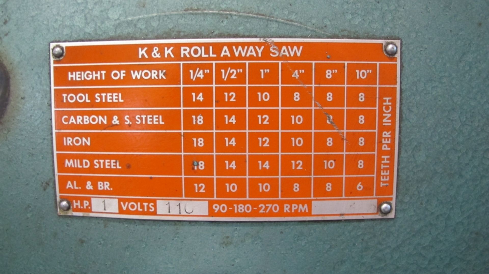 K&K ROLL-IN BANDSAW - Image 2 of 3