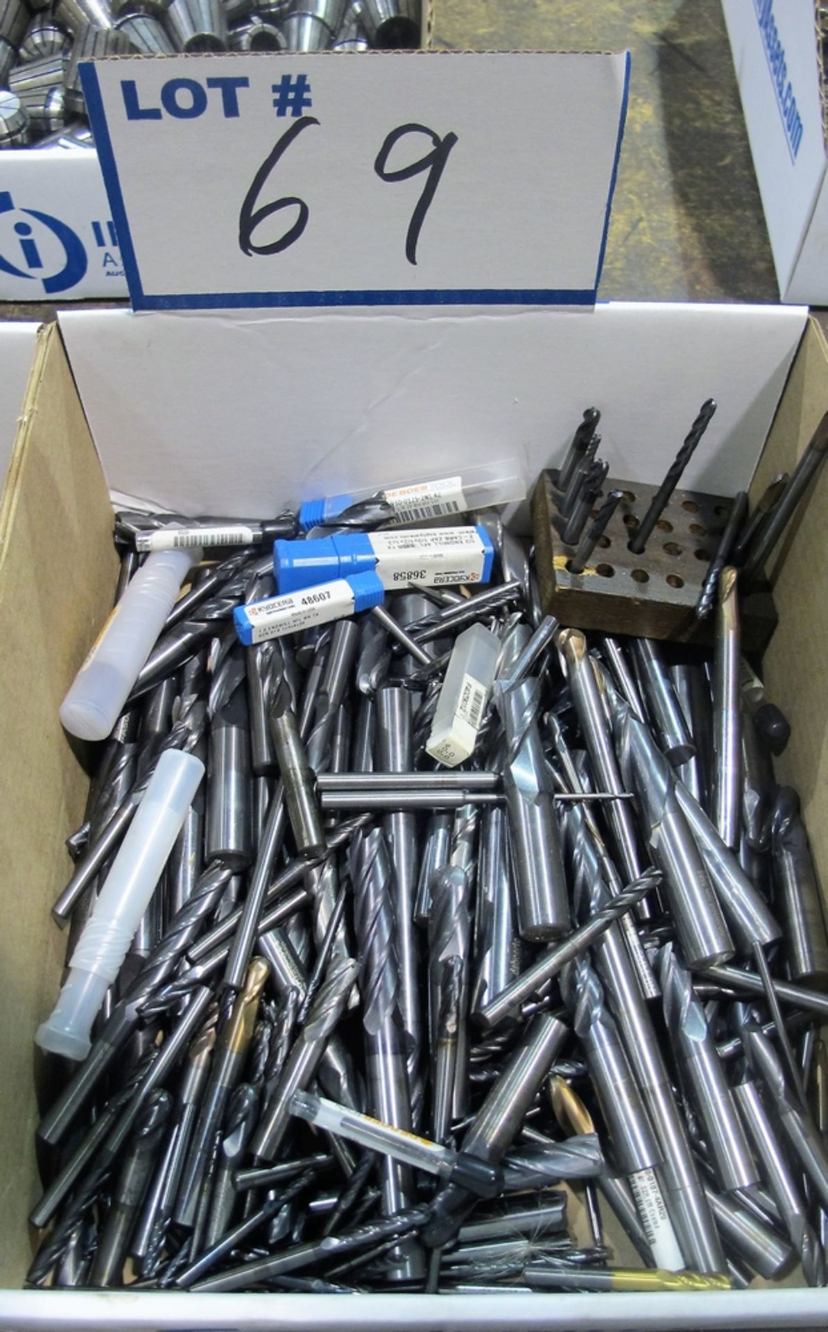 BOX OF ASST. CARBIDE END MILLS