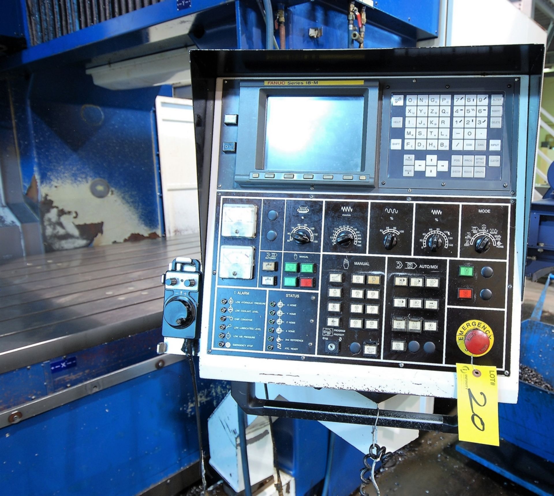 2001 AWEA SP3016 CNC BRIDGE TYPE VERTICAL MACHINING CENTER, 6,000 RPM, 59" X 128" TABLE, 63" BETWEEN - Image 4 of 16