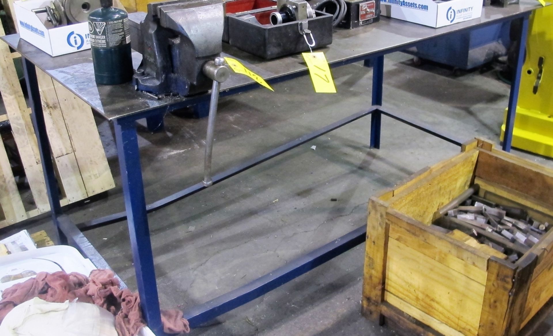 3' X 6' X 1/4" THICK WELDING TABLE W/ 6" VISE