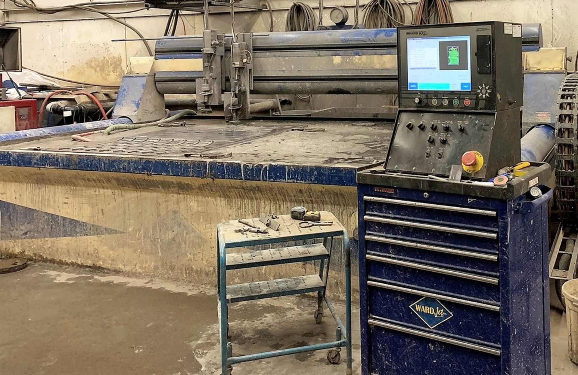 2008 WARDJET Z-813 WATER JET TABLE with BURNY 10LCD PLUS (Windows based) CNC touch screen control,