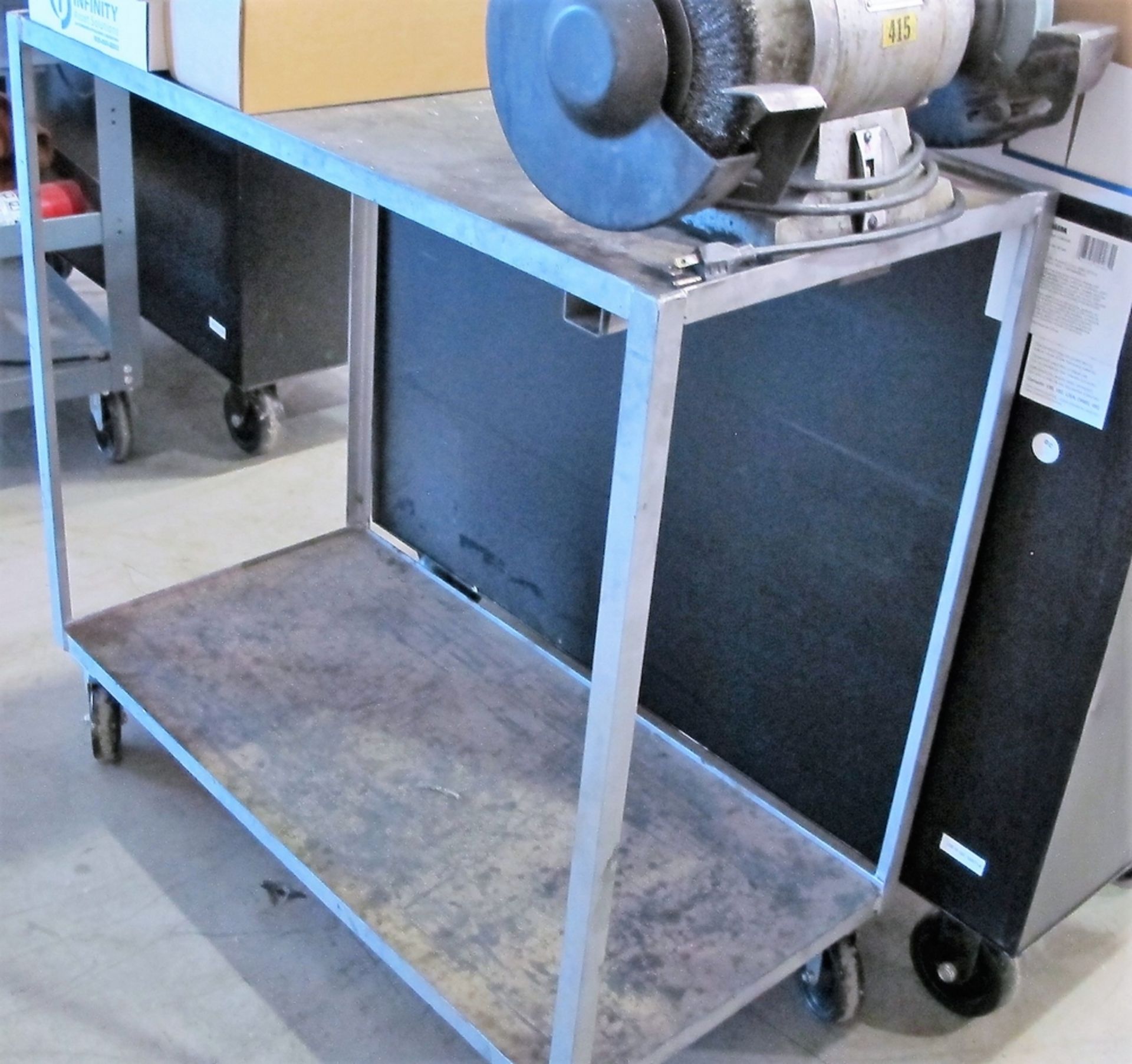 JET BENCH GRINDER, MODEL BD-8 W/CART - Image 2 of 2