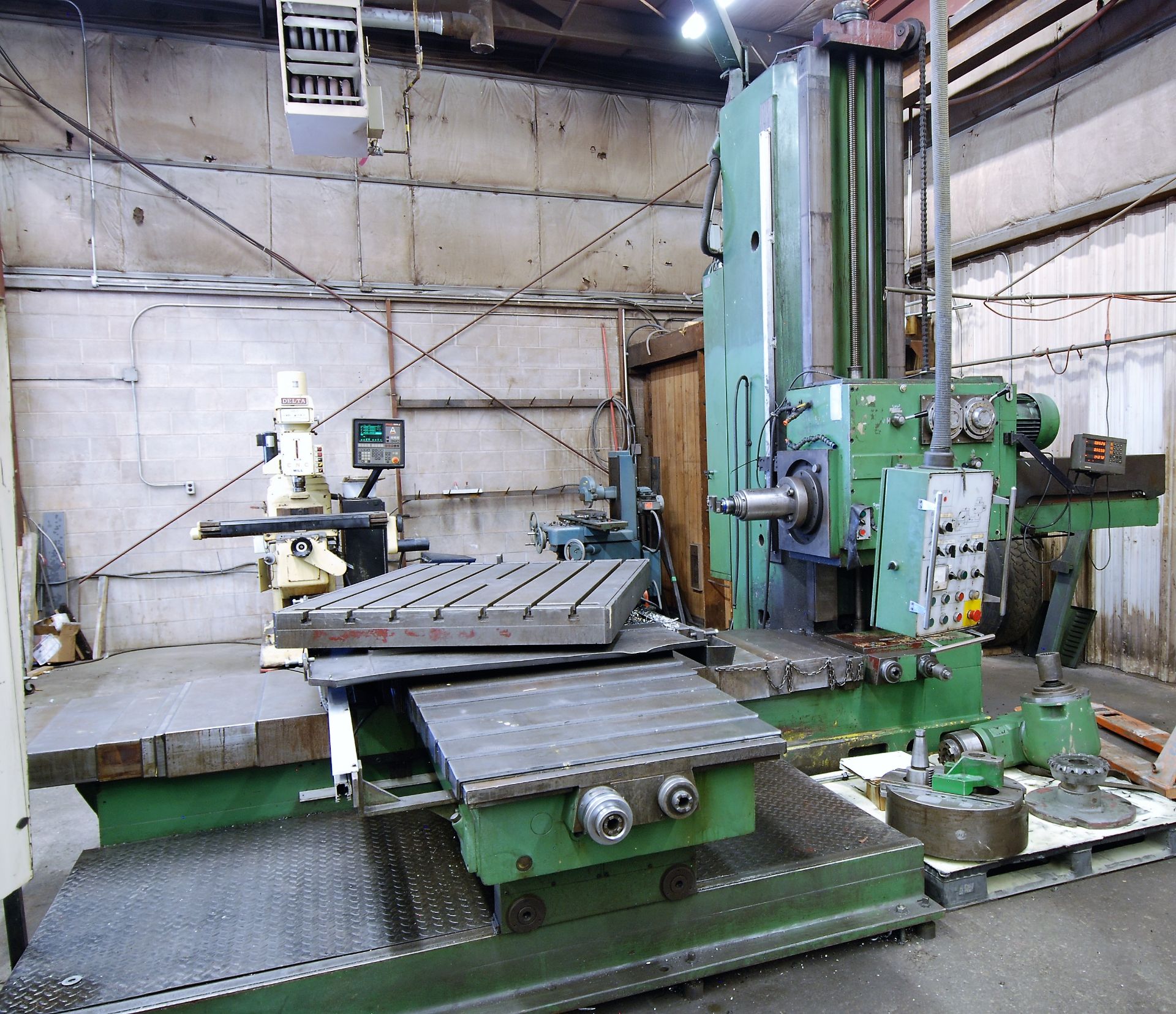 IVO LOLA (DARBERT) 5” HORIZONTAL BORING MILL, 48” x 60” 4TH AXIS POWERED ROTARY TABLE, 2000MM x