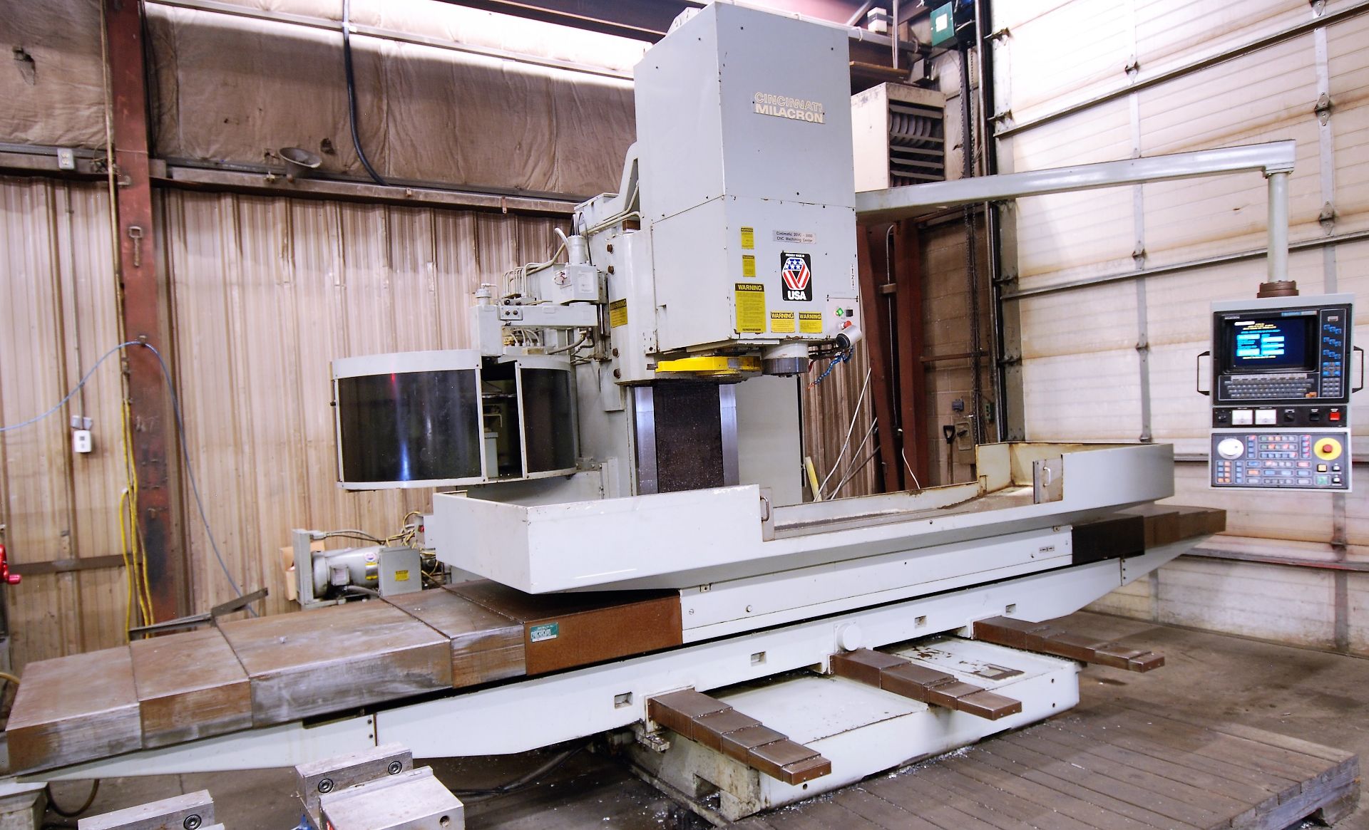 CINCINNATI MILACRON 20VC CNC VERTICAL MILLING MACHINING, 80” x 30” TABLE, ACRAMATIC 850SX CNC