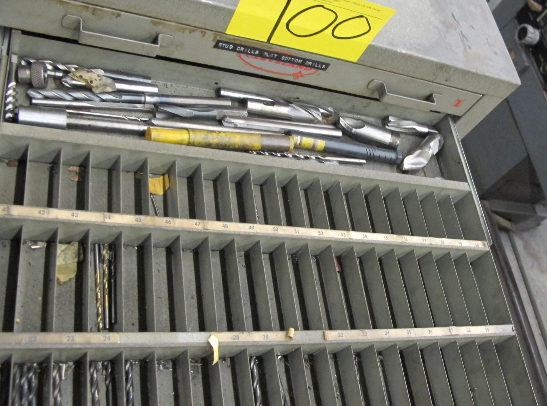 CLEVELAND 7 DRAWER TOOL CASE W/DRILL BIT/ENDMILL STOCK - Image 5 of 6