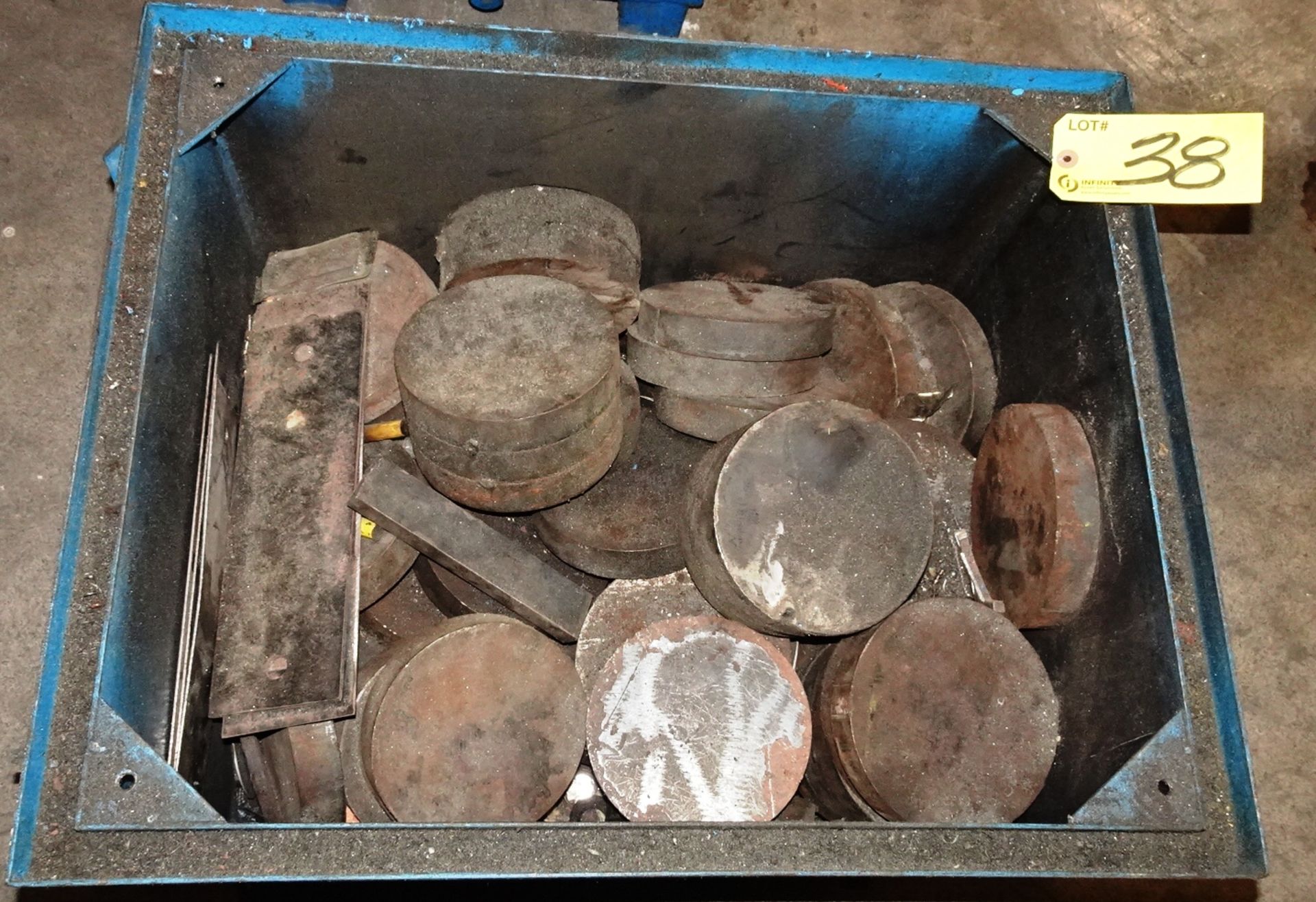 Lot of (5) Blue Metal Bins c/w Assorted Contents & (2) Steel Stands - Image 3 of 4