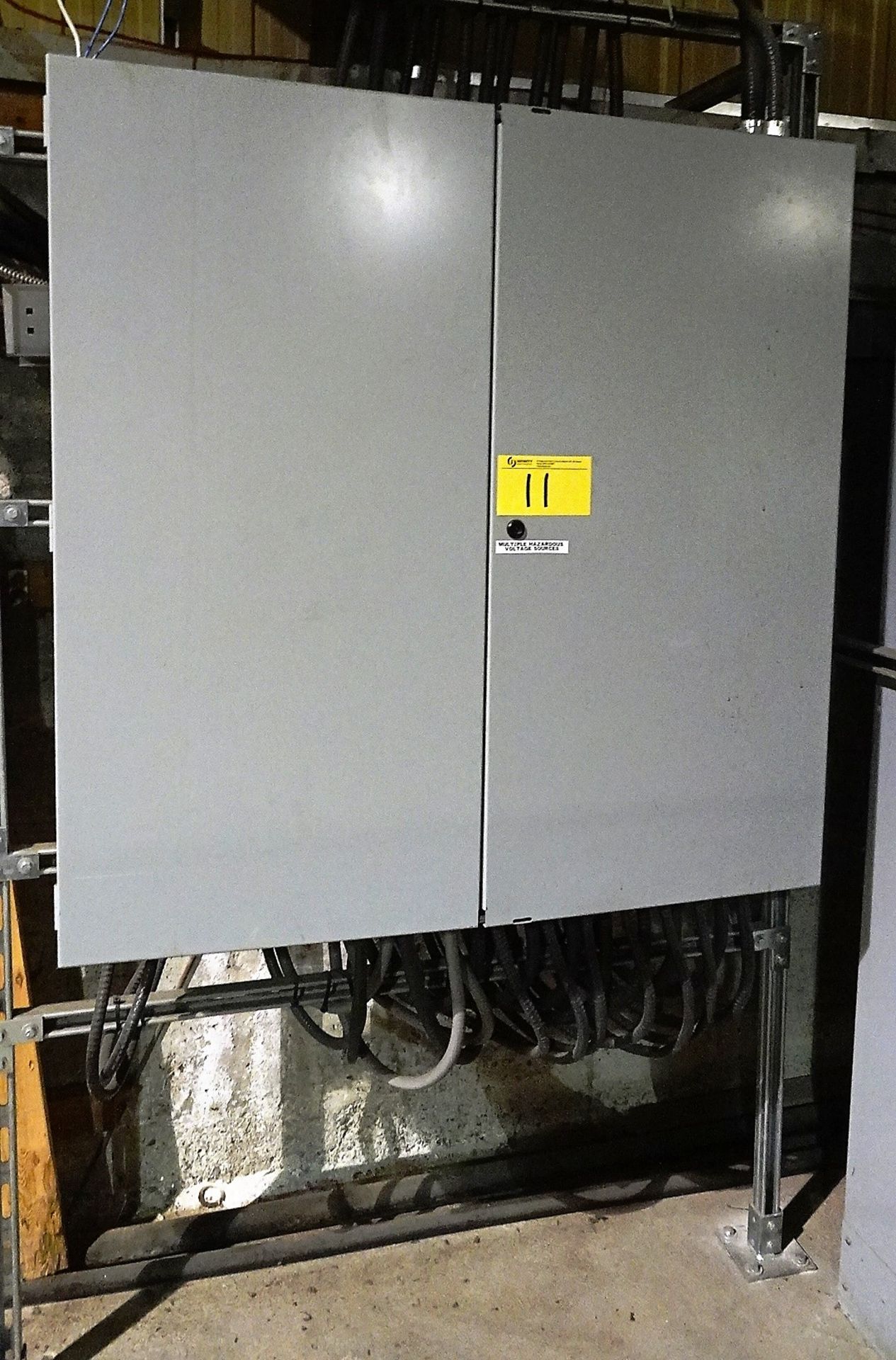 Multiple Hazardous Voltage Sources Cabinet c/w Contents (No Wire Coming Out of Panel) (Rigging