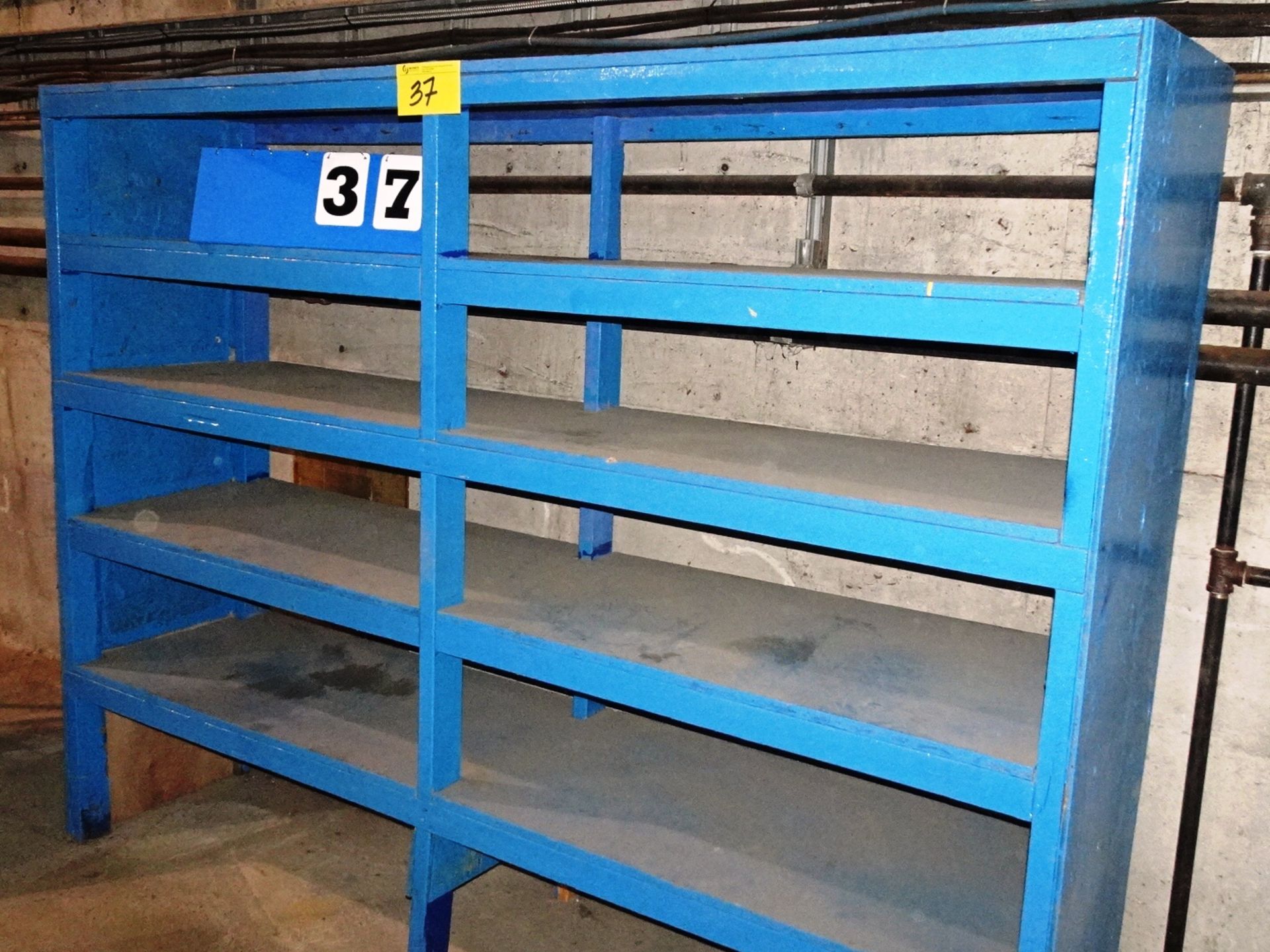 Blue Wooden Shelving Unit