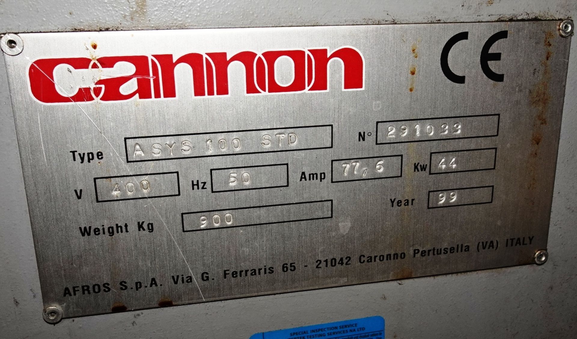 Foam Filling Applicator System Consisting Of: Cannon Type Asys 100 STD Polyurthene System, 400 - Image 3 of 21