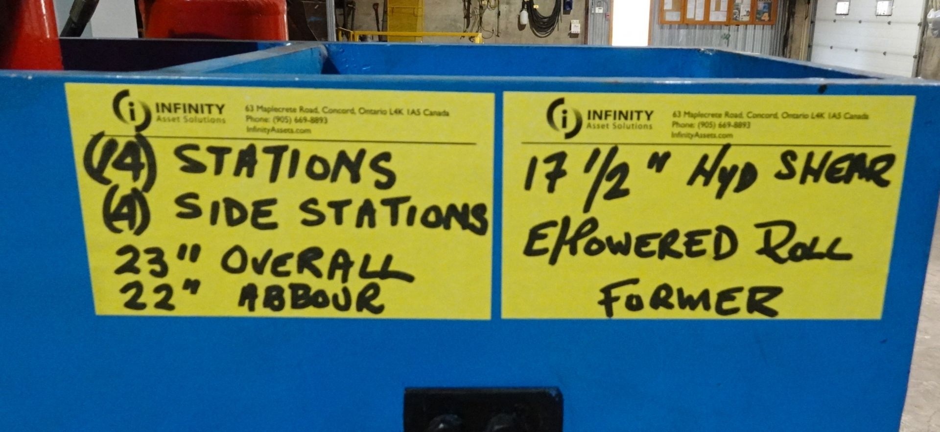 Allstar (14) Station Rollformer, (4) Side Stations, 23" Overall Width, 22" on Arbour, c/w Electric - Image 14 of 21