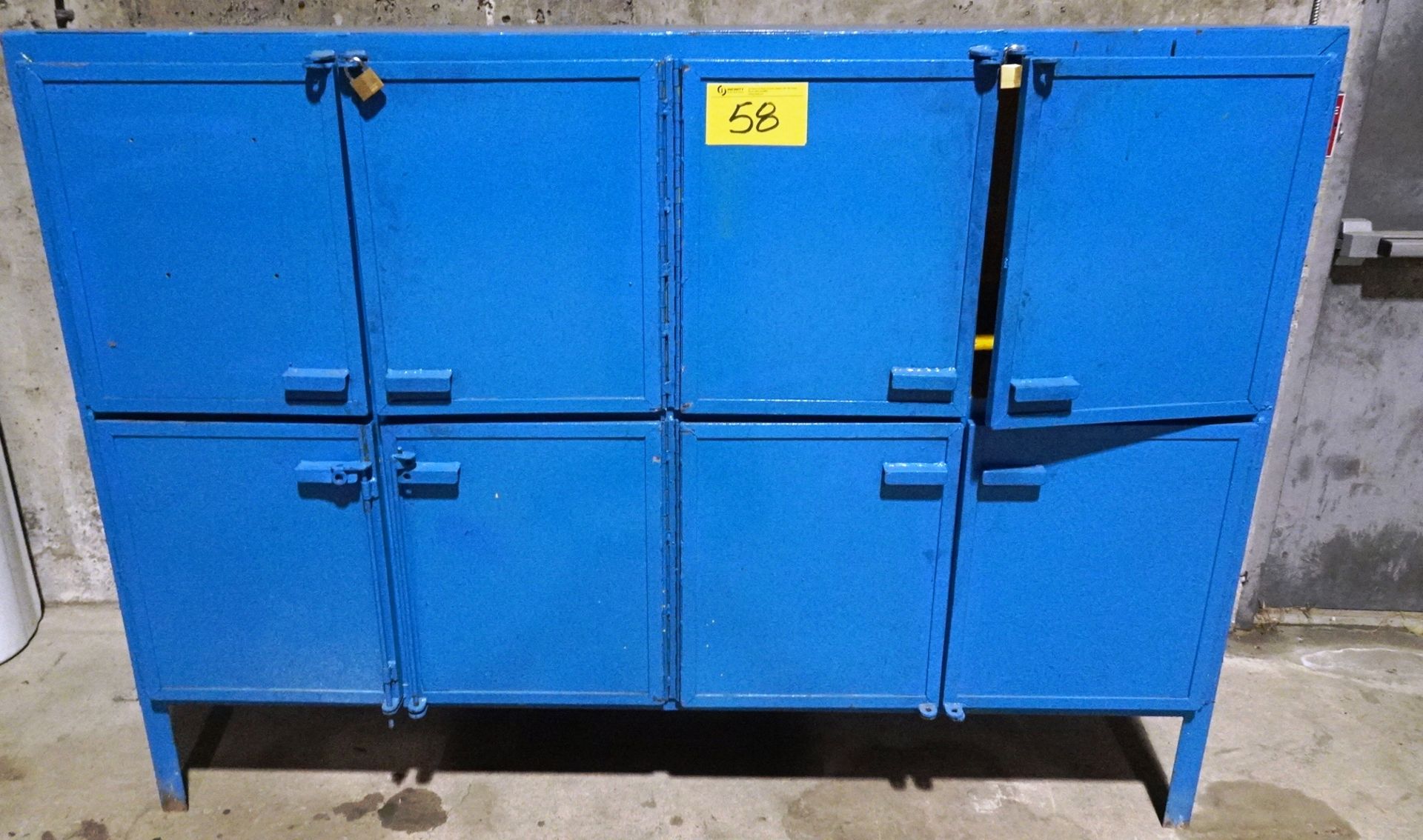 Blue (8) Door Storage Cabinet