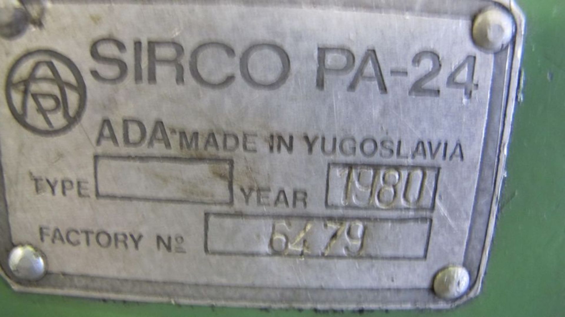 SIRCO PA-24 LATHE, S/N 6479, 3-JAW CHUCK, TAILSTOCK, QUICK CHANGE TOOL HOLDER, 44" BED, 24" SWING, - Image 2 of 8