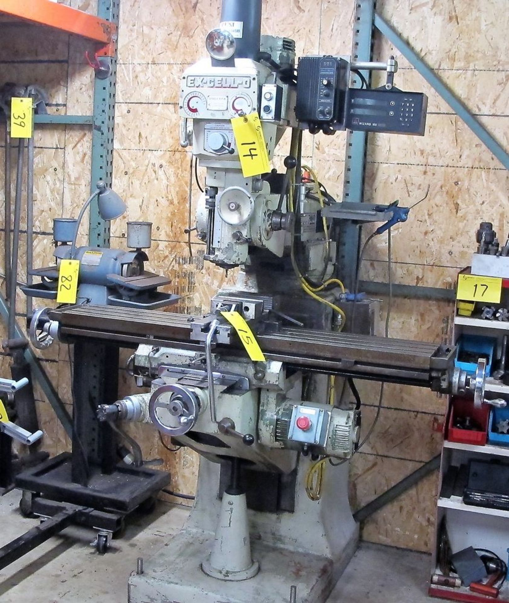 EXCELLO VERTICAL MILLING MACHINE, MODEL 602, S/N 60212011, 575V, 2HP, 85 TO 4,000 RPM, ANILAM DRO,