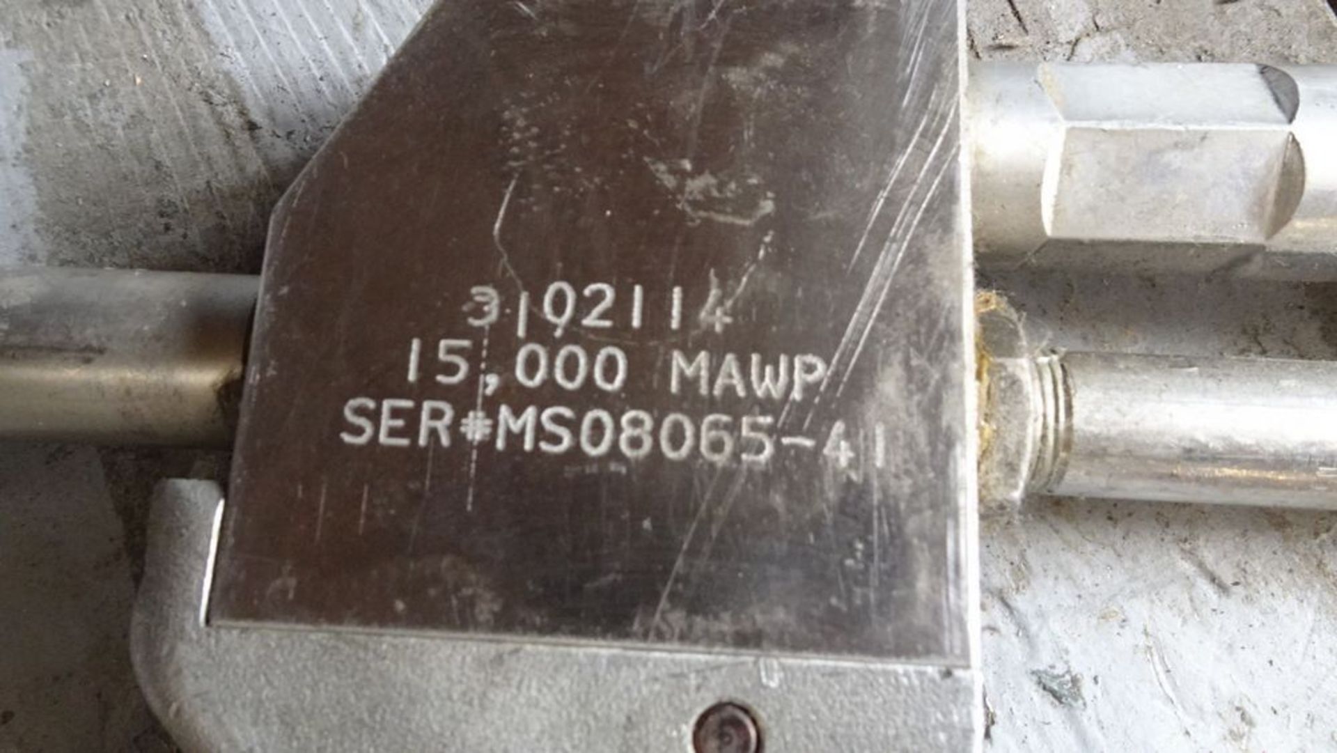 AIR PRESSURE 15,000 MAWP GUN, 48" BARREL, S/N M808065 - Image 3 of 3