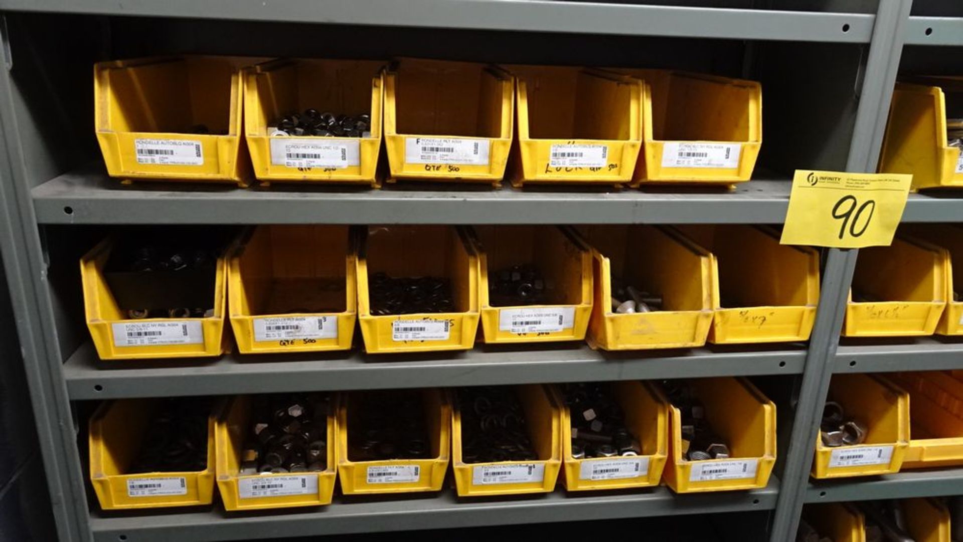 (3) SECTIONS SNAP SHELVING C/W ASSORTED NUTS, BOLTS & BINS - Image 4 of 4