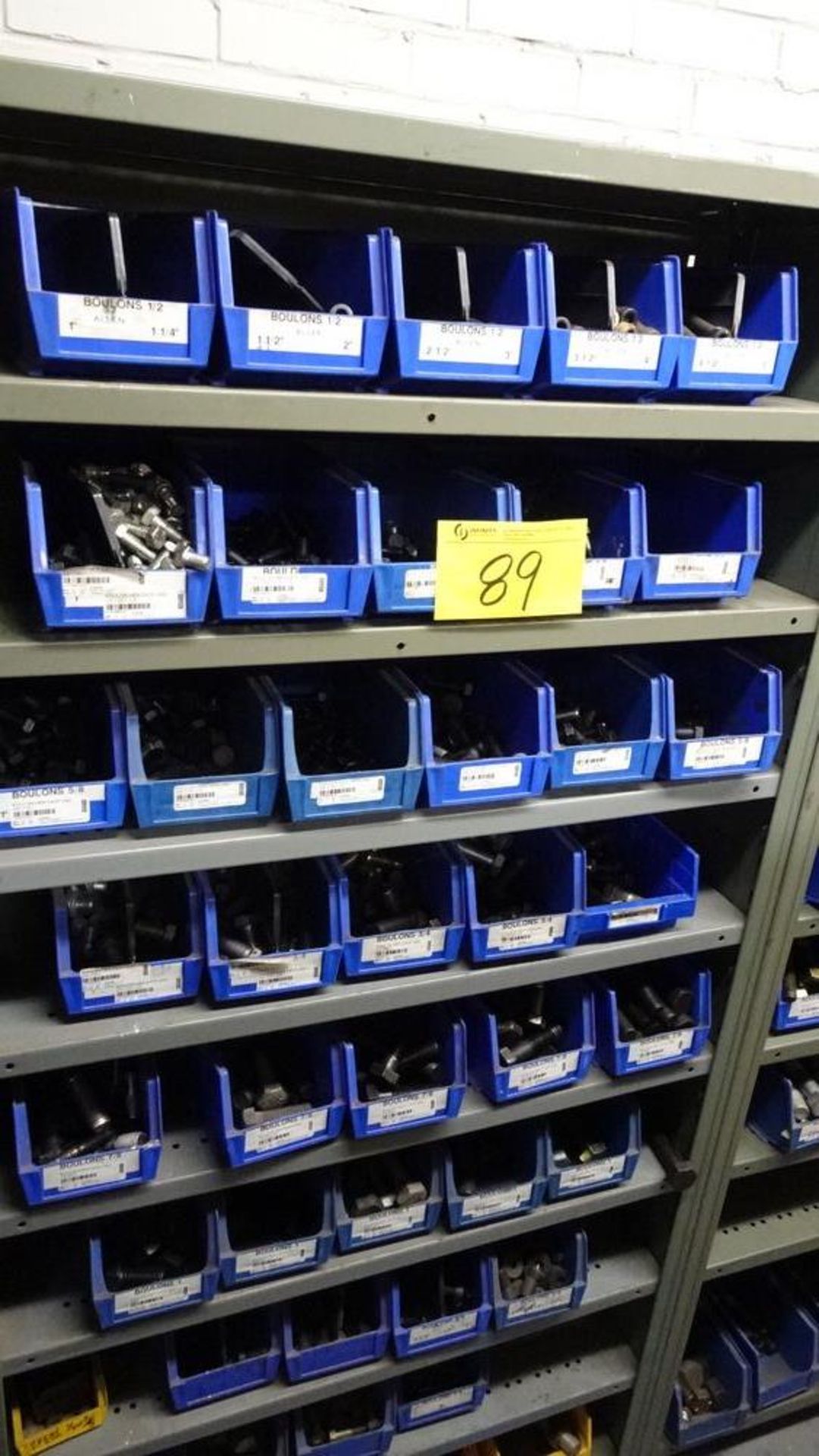 (3) SECTIONS SNAP SHELVING C/W ASSORTED NUTS, BOLTS & BINS - Image 2 of 4