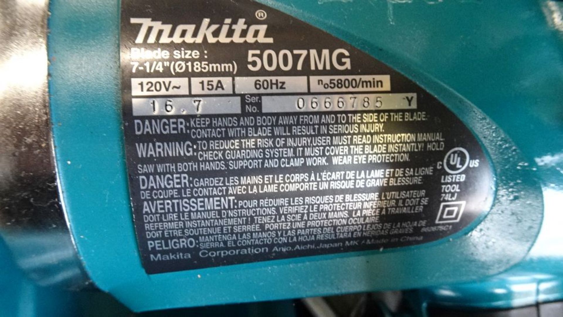 MAKITA 7-1/4" MAGNESIUM CIRCULAR SAW C/W CASE - Image 3 of 3