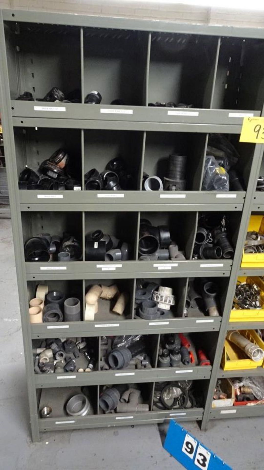 (2) SECTIONS SNAP SHELVING C/W ASSORTED PIPE FITTINGS & BINS - Image 2 of 3
