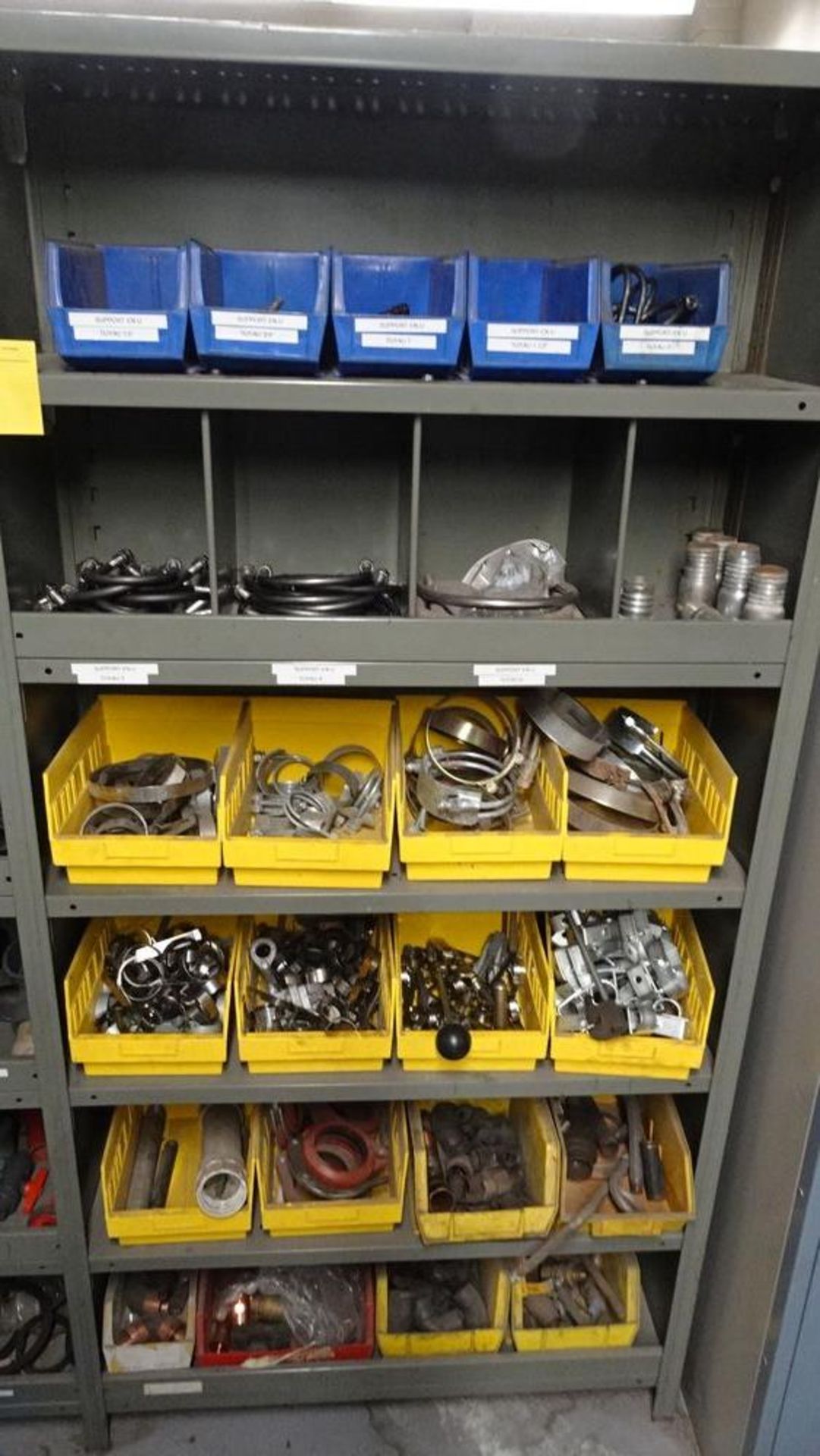 (2) SECTIONS SNAP SHELVING C/W ASSORTED PIPE FITTINGS & BINS - Image 3 of 3