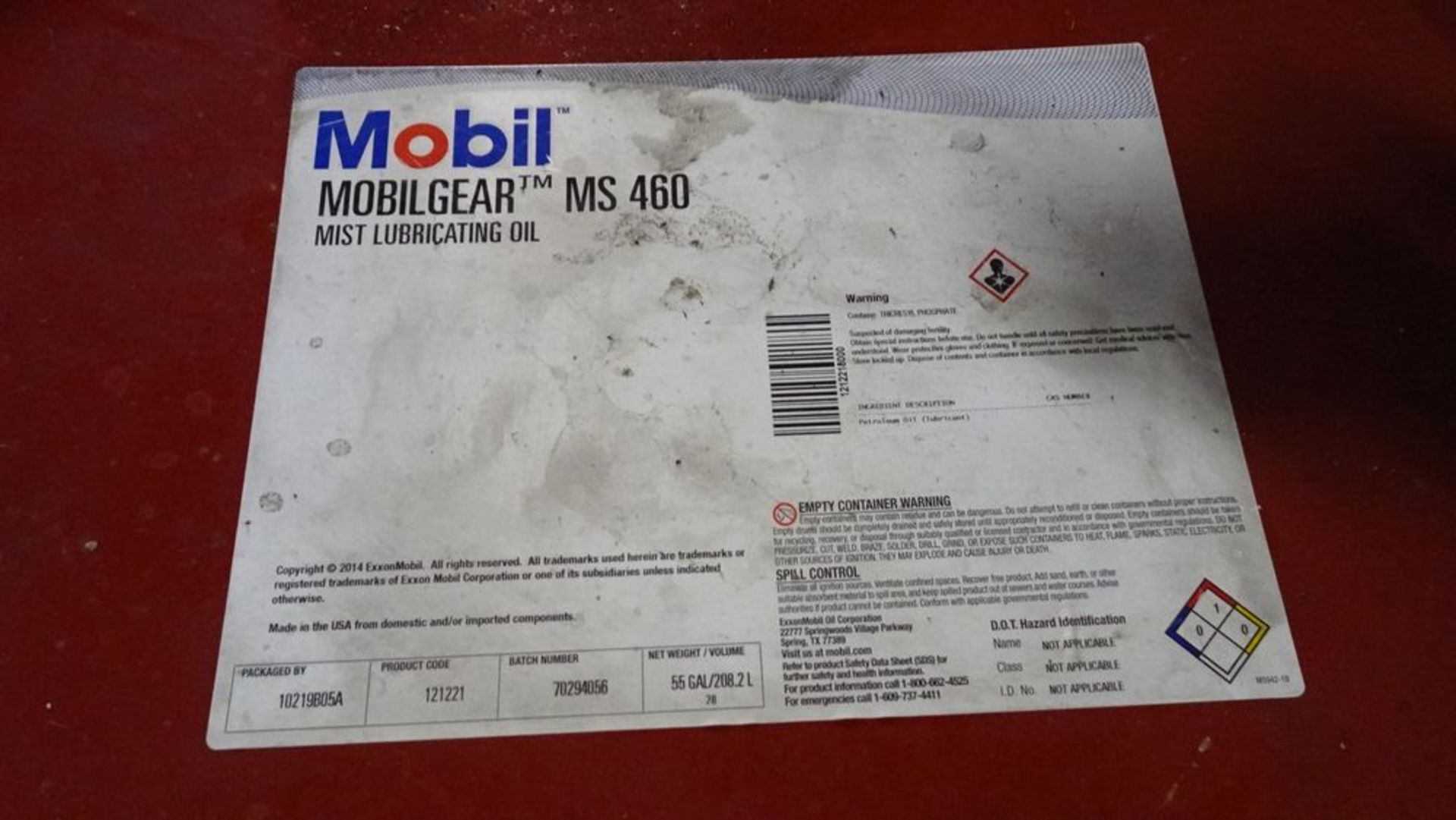 MOBIL MS460 MOBILEAR MIST LUBRICATING OIL (RIGGER FEE $25) - Image 2 of 3