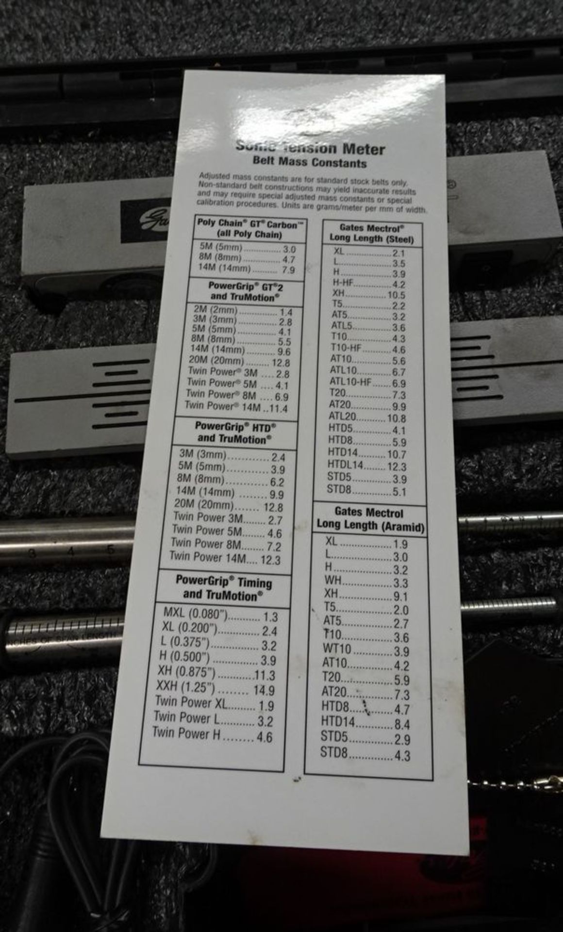 GATES 507C SONIC TENSION METER SYSTEM C/W CASE - Image 4 of 5