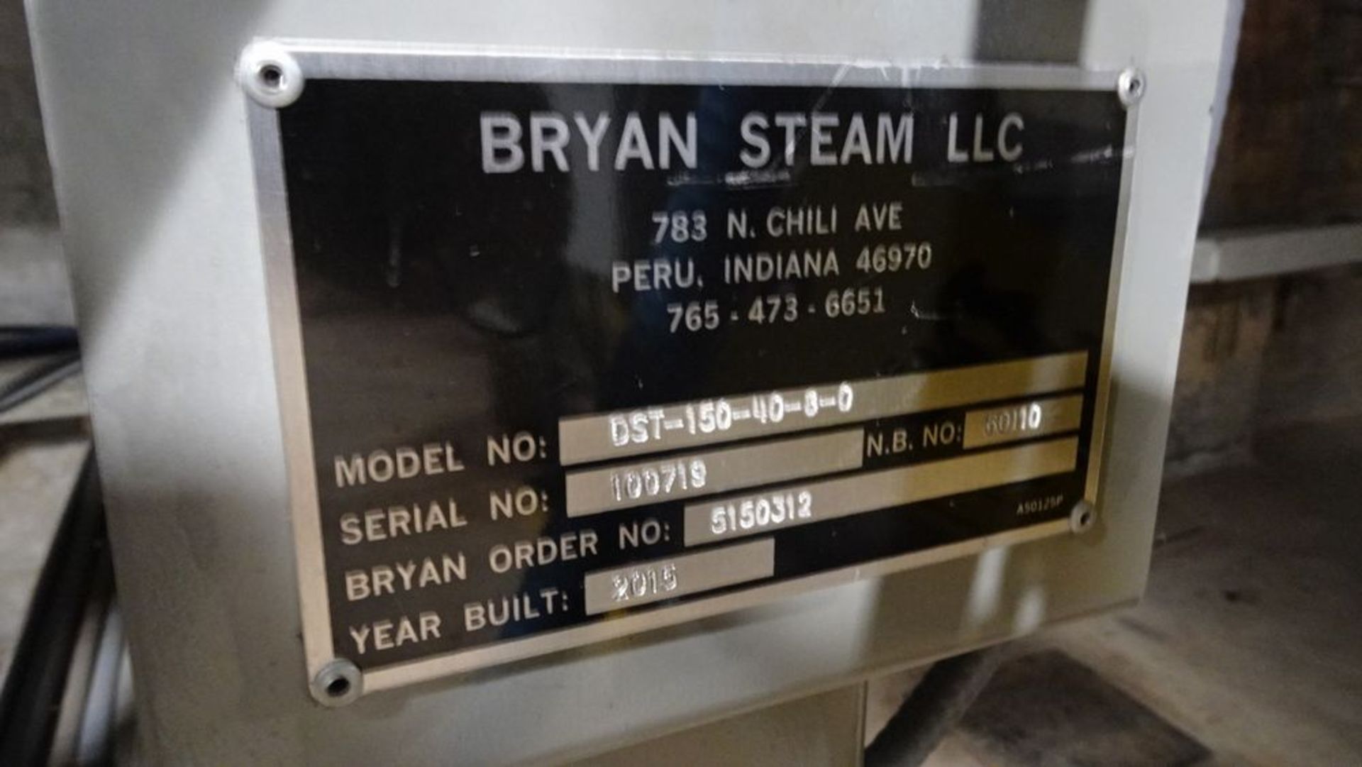 2015 BRYAN STEAM DST-150-40-3-0 DEAERATOR SYSTEM, N.B. *60110, BRYAN ORDER #5150312, S/N 100719 ( - Image 5 of 10