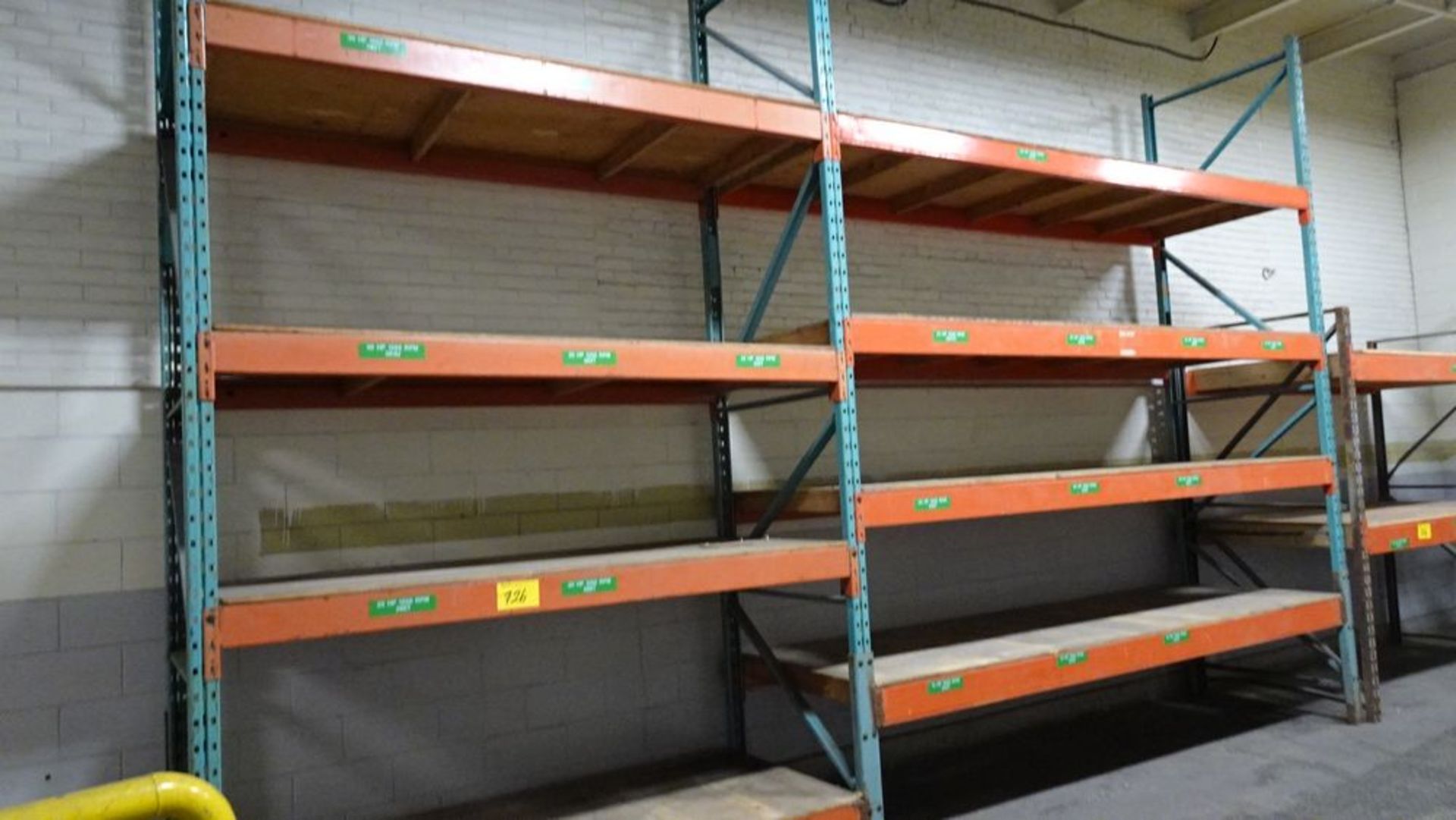 LOT (6) SECTIONS PALLET RACKING (RIGGING FEE $210) - Image 2 of 7