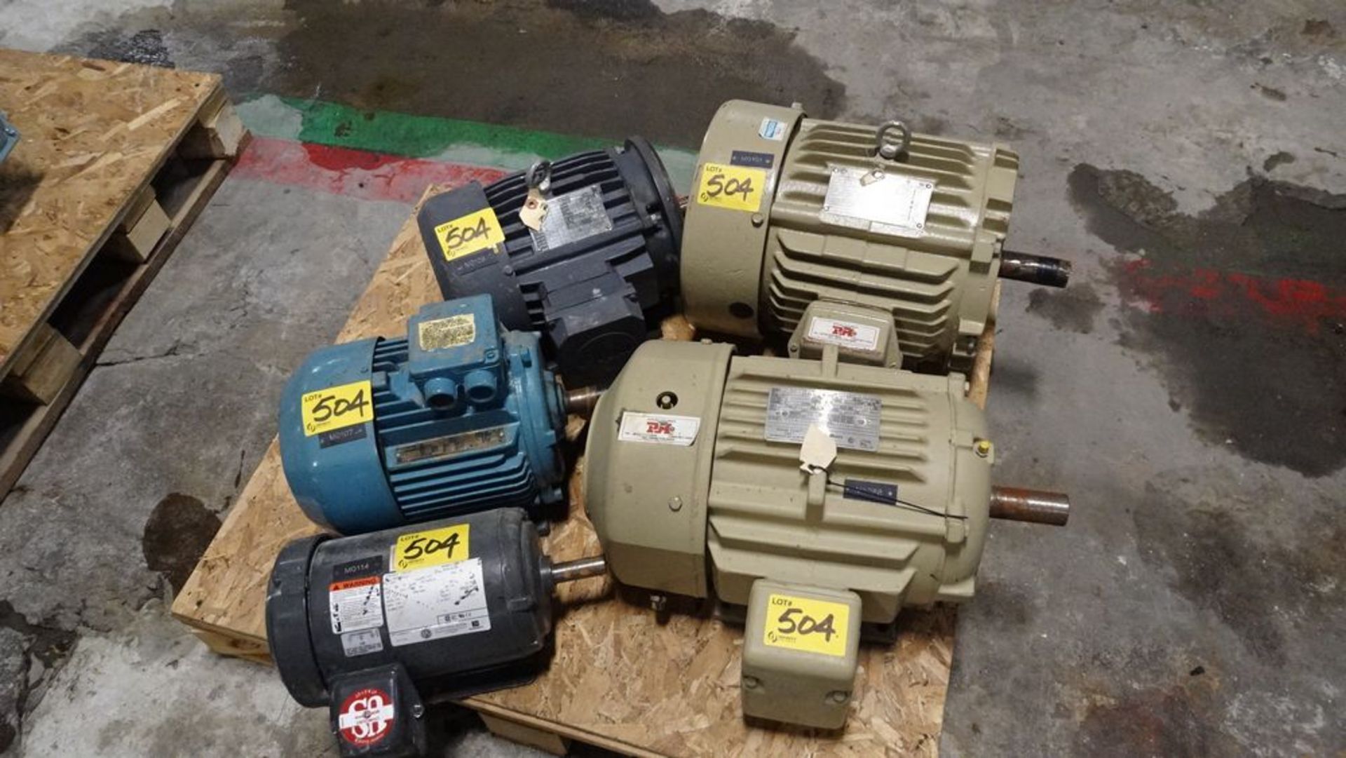 (5) ASSORTED ELECTRIC MOTORS (RIGGING FEE $25)