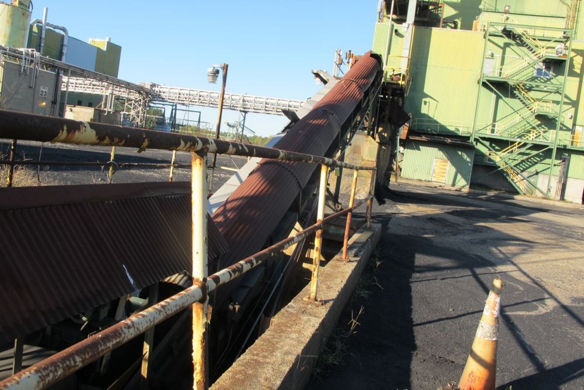 LOT OF 3 COAL TRANSFER INCLINE CONVEYORS, 2 HOPPERSAND COAL CRUSHER SUPPORT COLUMNS, COAL PITTO - Image 2 of 8