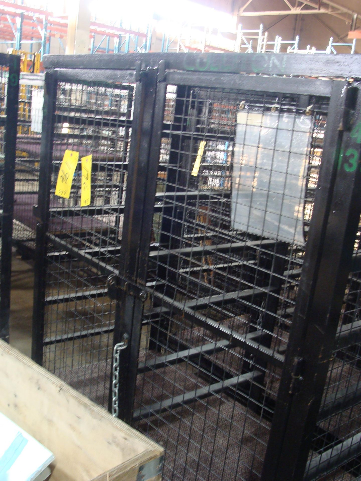 LOT OF (3) 62" X 30" X 68" PORTABLE WIRE CAGE