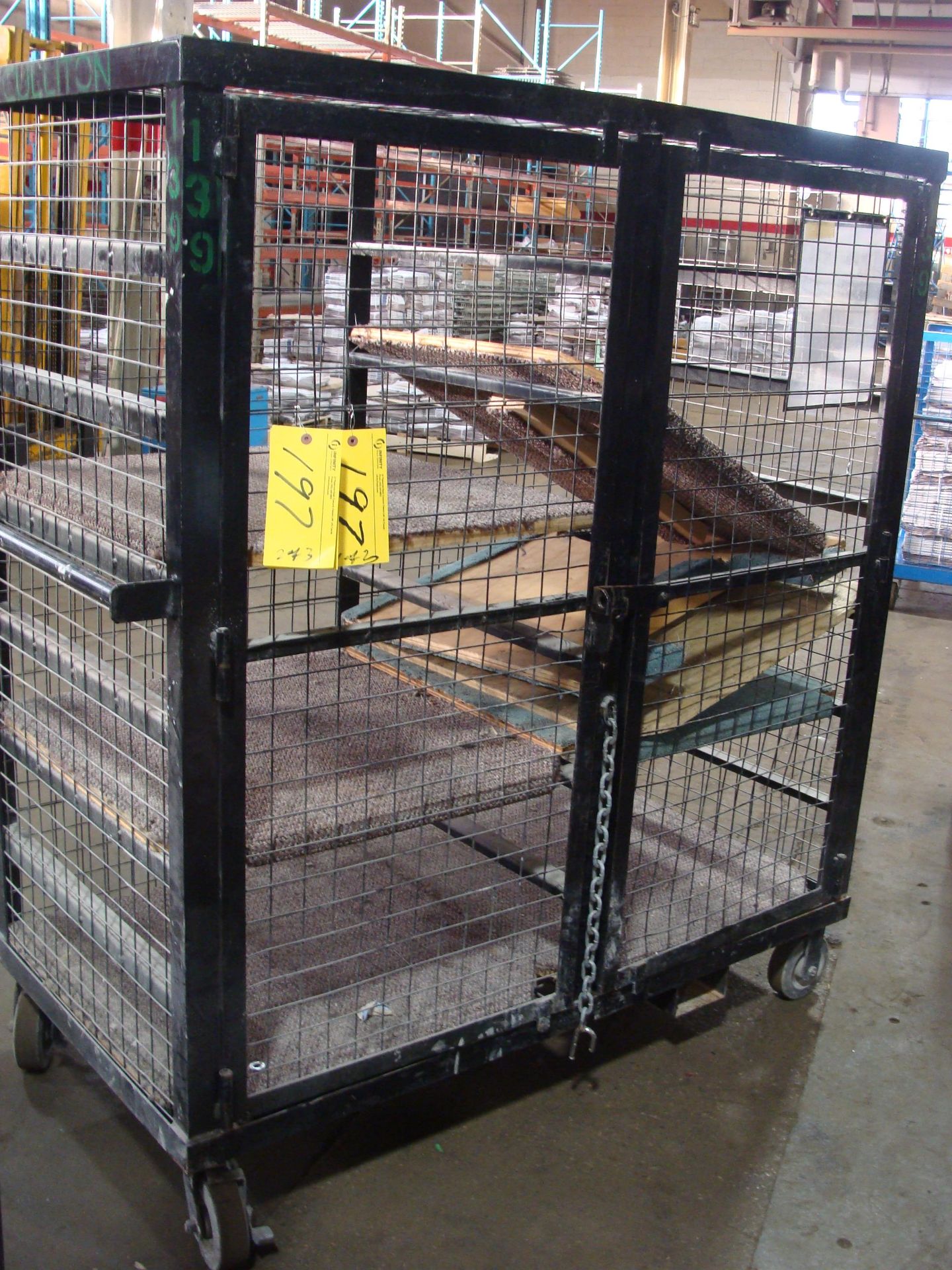 LOT OF (3) 62" X 30" X 68" PORTABLE WIRE CAGE