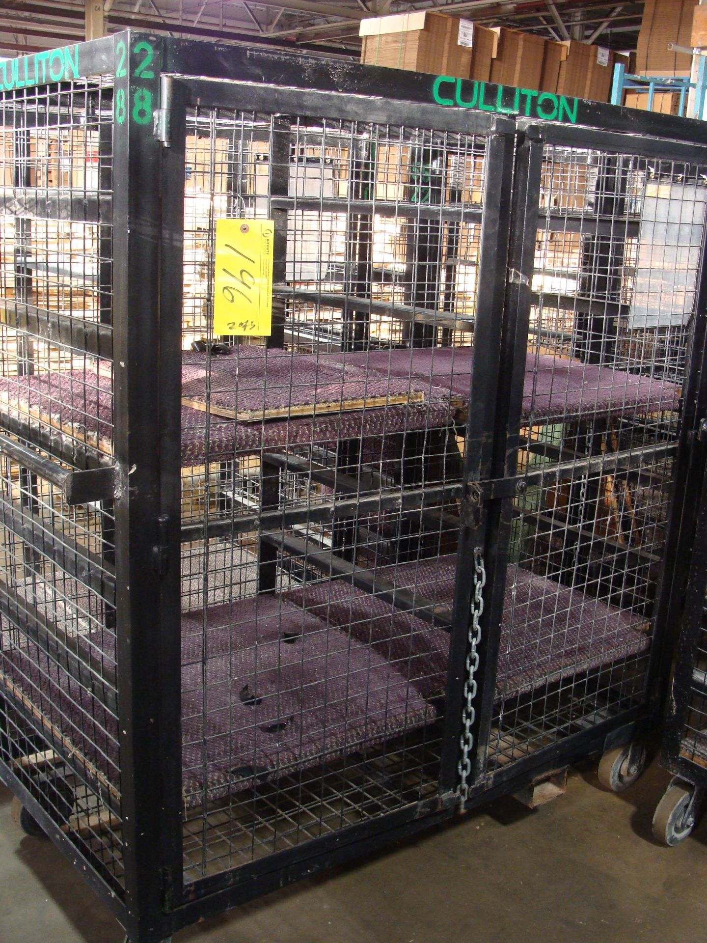 LOT OF (3) 62" X 30" X 68" PORTABLE WIRE CAGE - Image 2 of 2