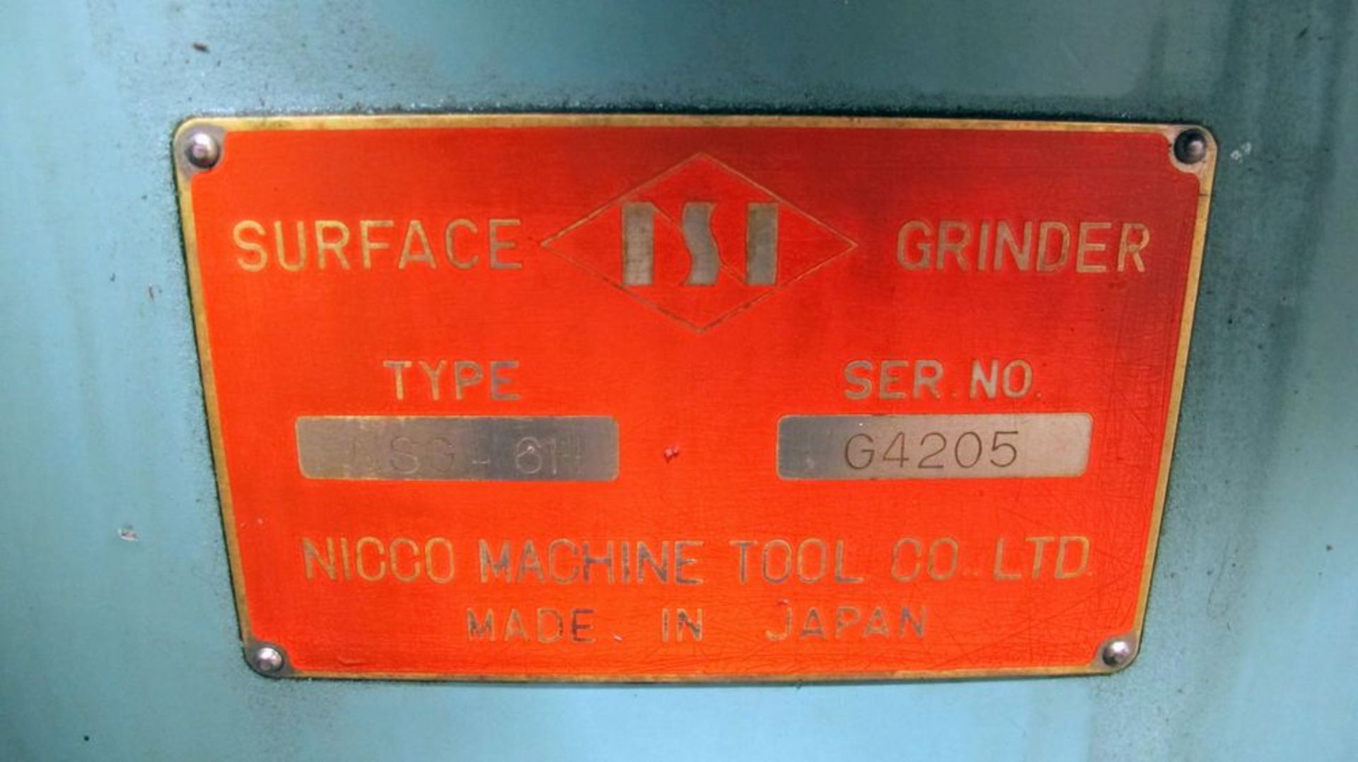 NICCO NSG-6H Surface Grinder, 12” x 24” Magnetic Chuck, s/n G4205 - Image 7 of 7