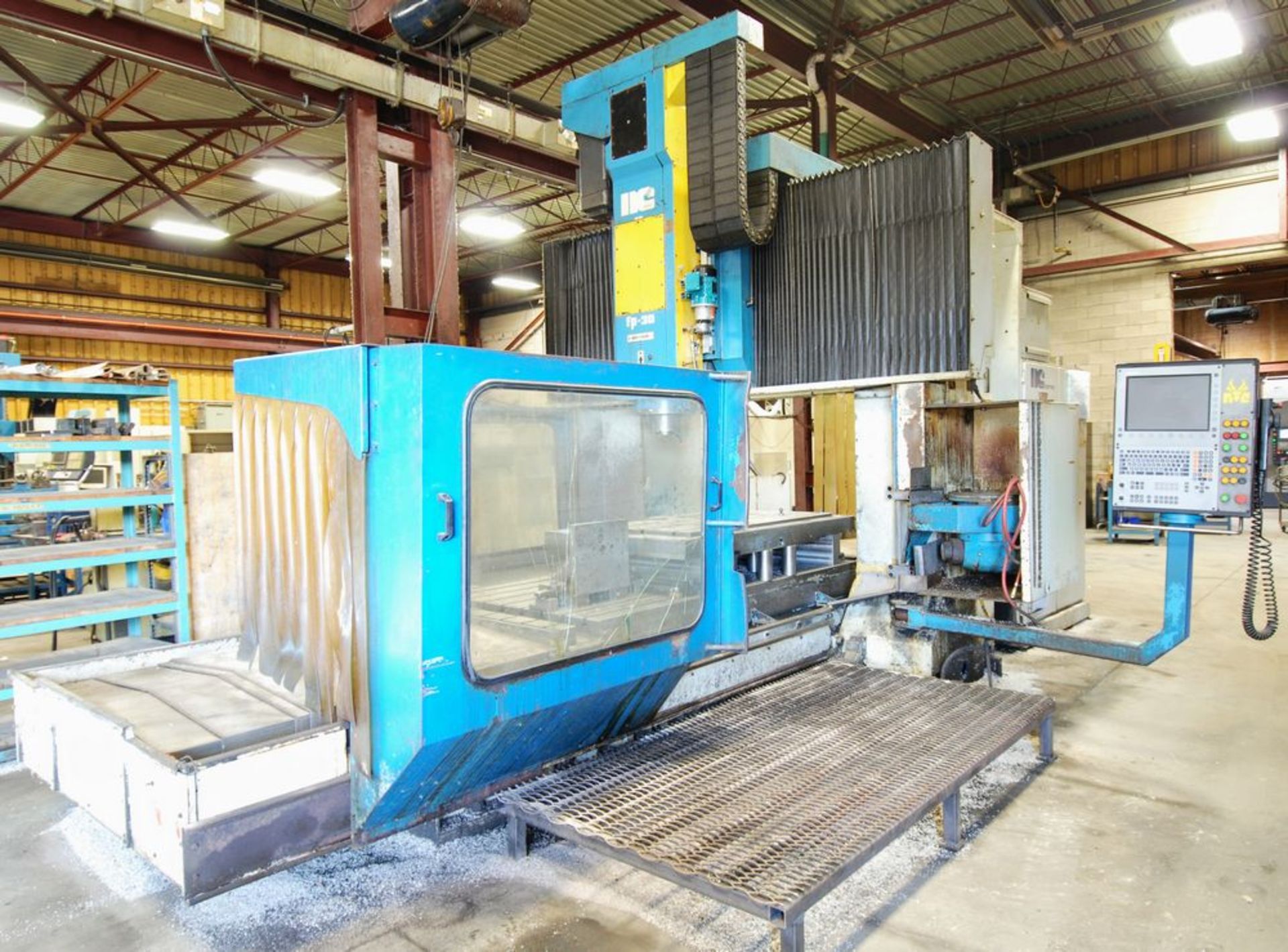 NICOLAS CORREA FP-30/30 CNC Bridge Type Vertical Machining Center, s/n 8900104, 49” x 120” Table ( - Image 2 of 13