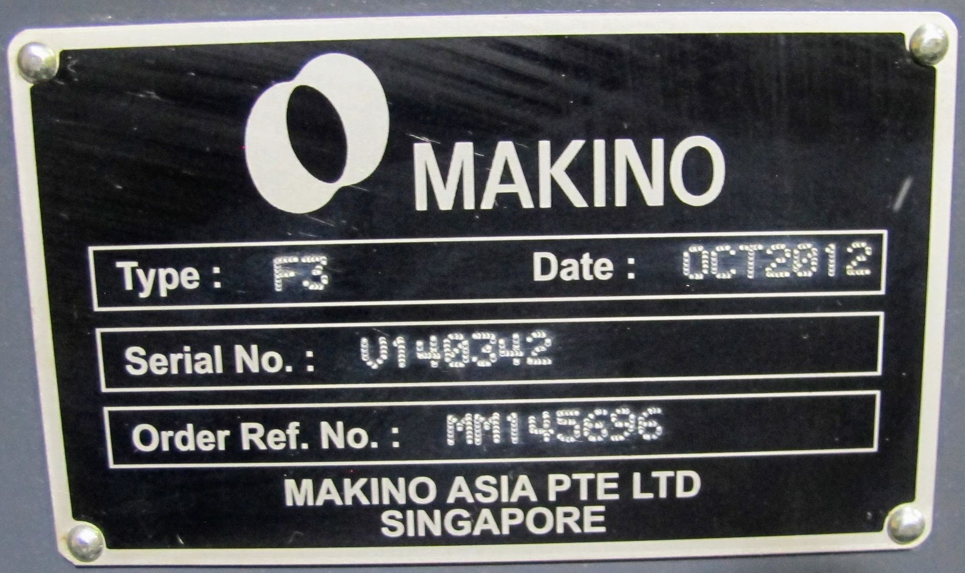 2012 MAKINO F3 CNC Vertical Machining Center, s/n V140342, 20” x 34” Table (850mm x 500mm), Makino - Image 18 of 23