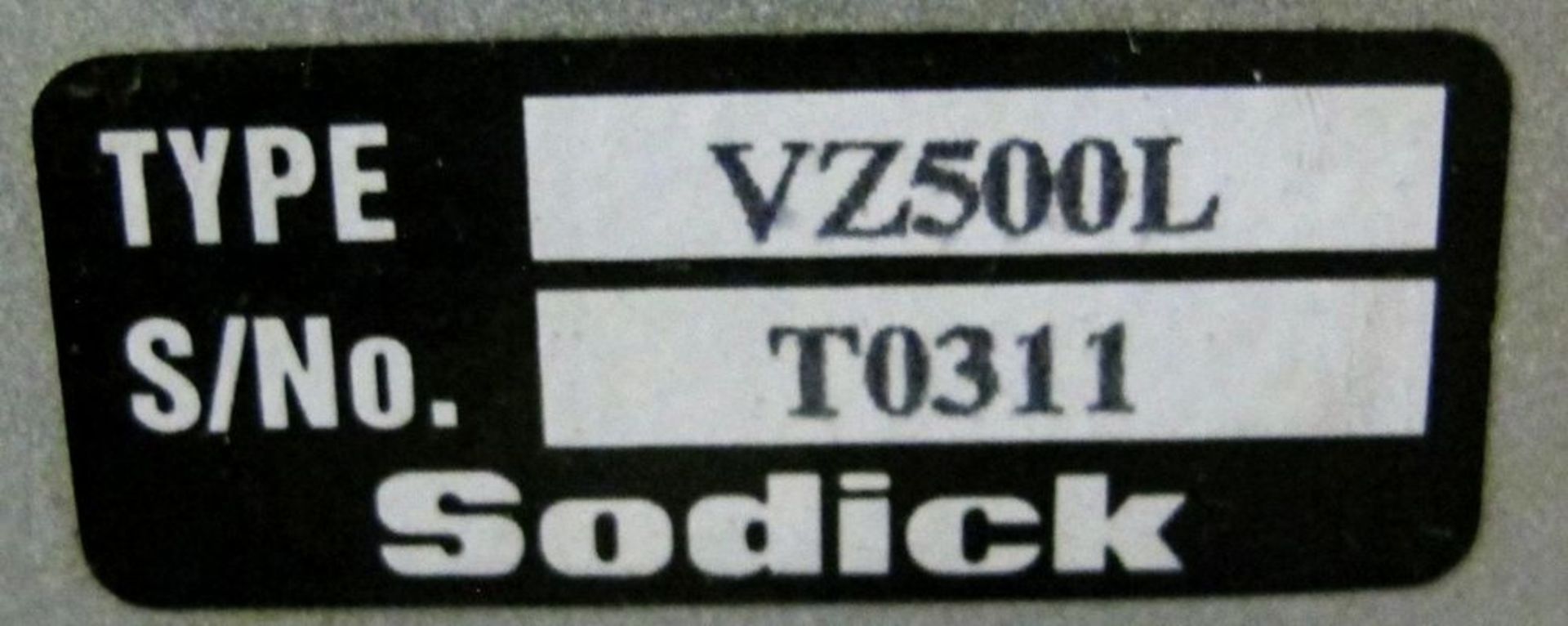 2016 SODICK VZ500L Wire EDM, LN2W Control, s/n T0311, Travels: X-500mm, Y-350mm, Z-250mm - Image 12 of 15