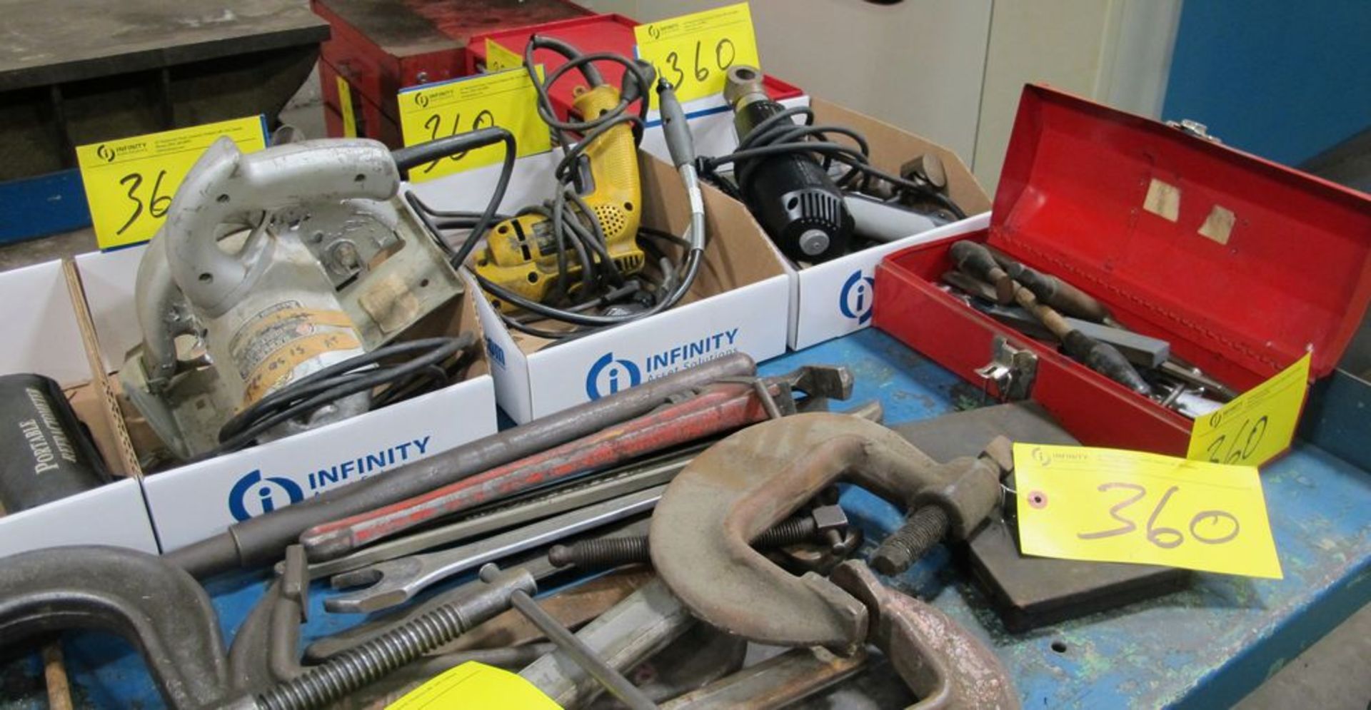 LOT ASST. POWER TOOLS, HAND TOOLS, CLAMPS, ETC. - Image 3 of 3