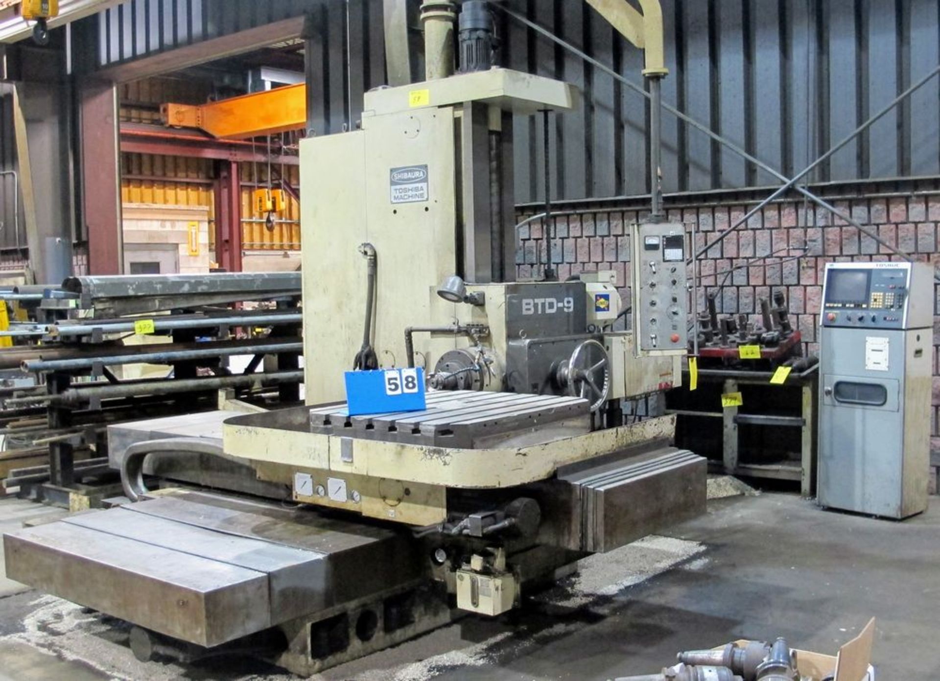 TOSHIBA SHIBAURA BTD-9 Table Type Horizontal Boring Mill, Tosnuc CNC Control, 4” Spindle, 35” x