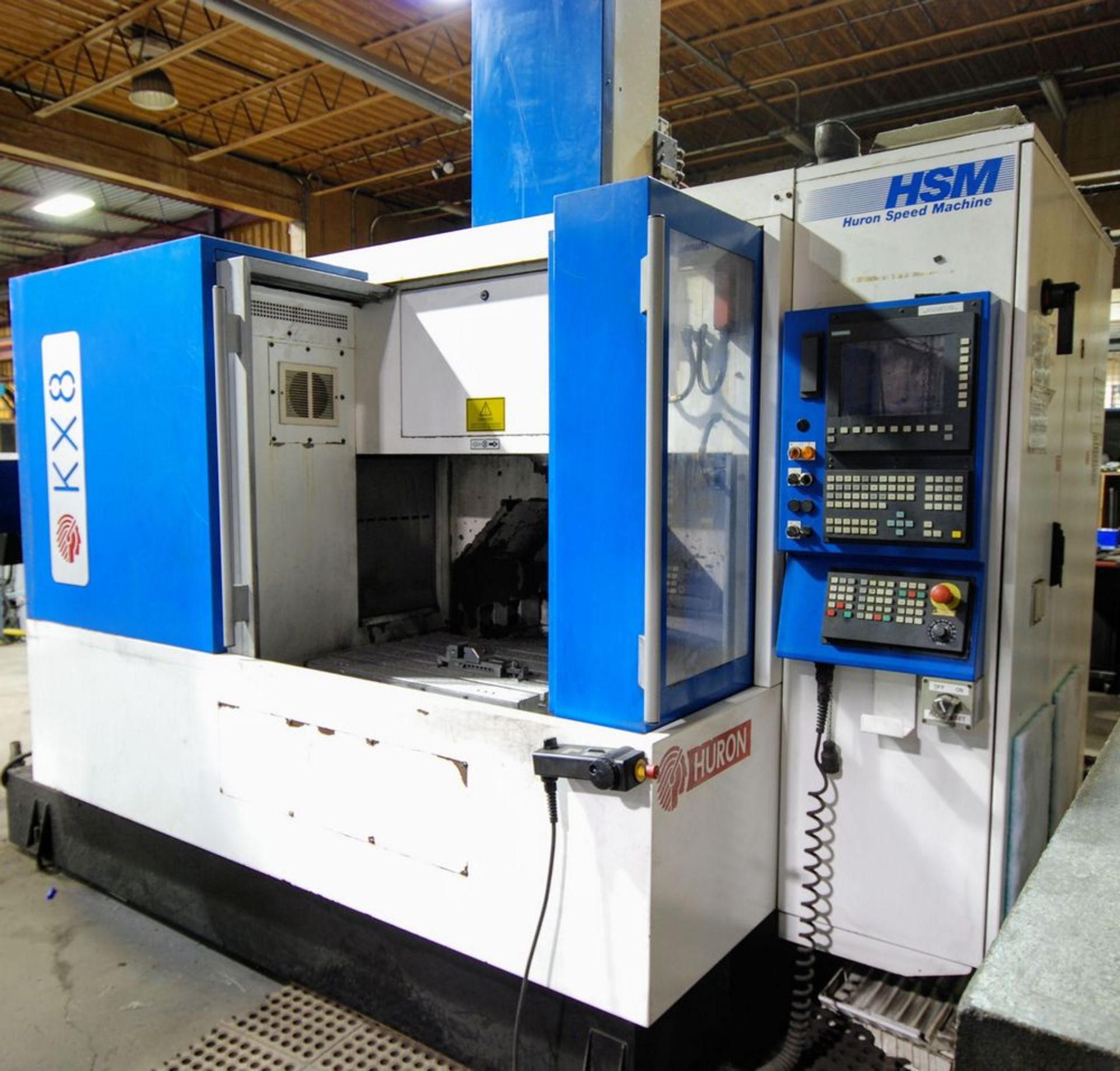 2002 HURON KX8 CNC Vertical Machining Center, s/n 0B1262, 24” x 32” Table, Siemens CNC Control, - Image 3 of 14