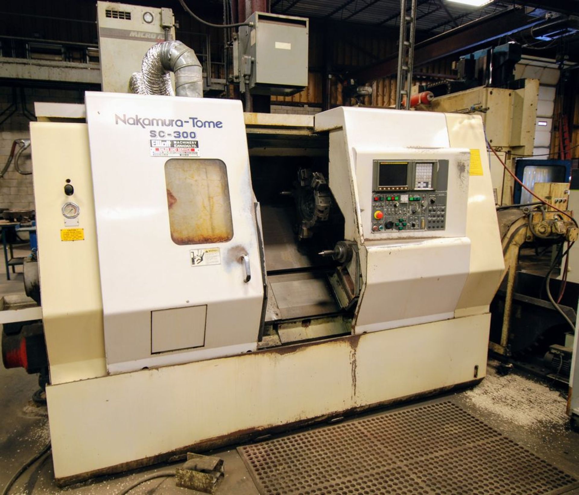 NAKAMURA-TOME SC-300 CNC Lathe, Fanuc Series 21-T CNC Control, 10” 3-Jaw Chuck, Tailstock, Turret, - Image 2 of 13