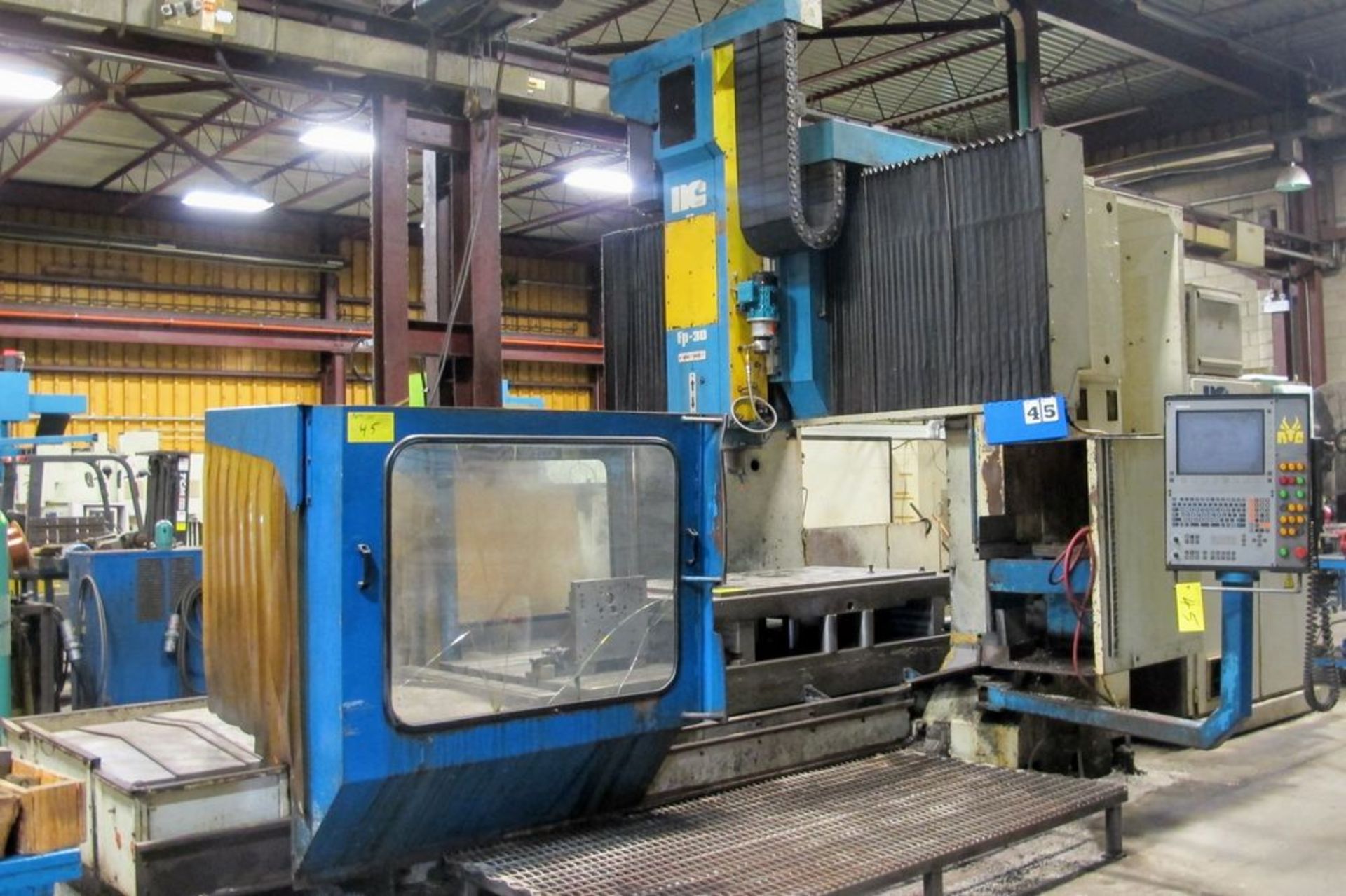 NICOLAS CORREA FP-30/30 CNC Bridge Type Vertical Machining Center, s/n 8900104, 49” x 120” Table (