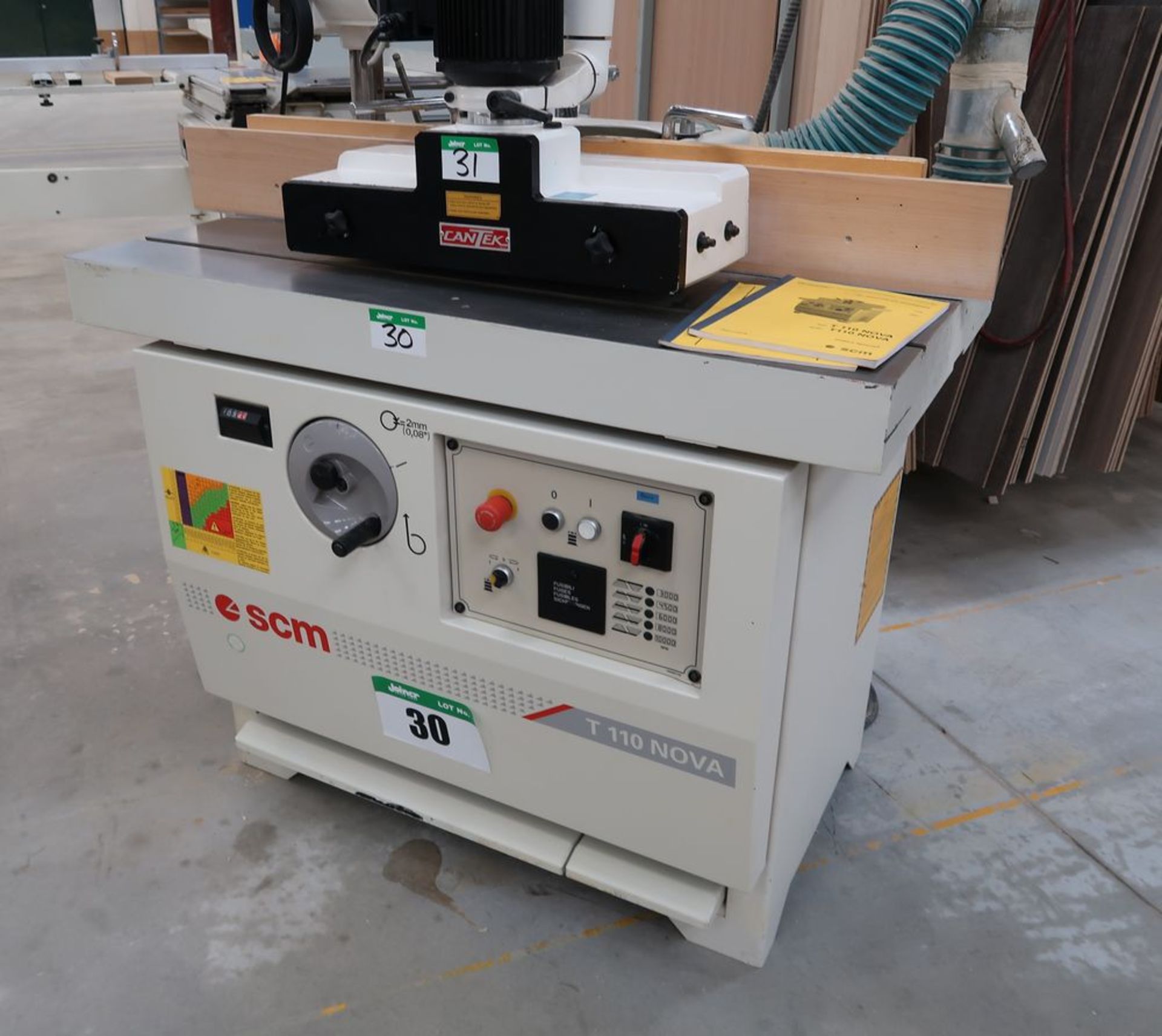 SCM T110 NOVA SPINDLE SHAPER, 220V/3PH (NO FEEDER)