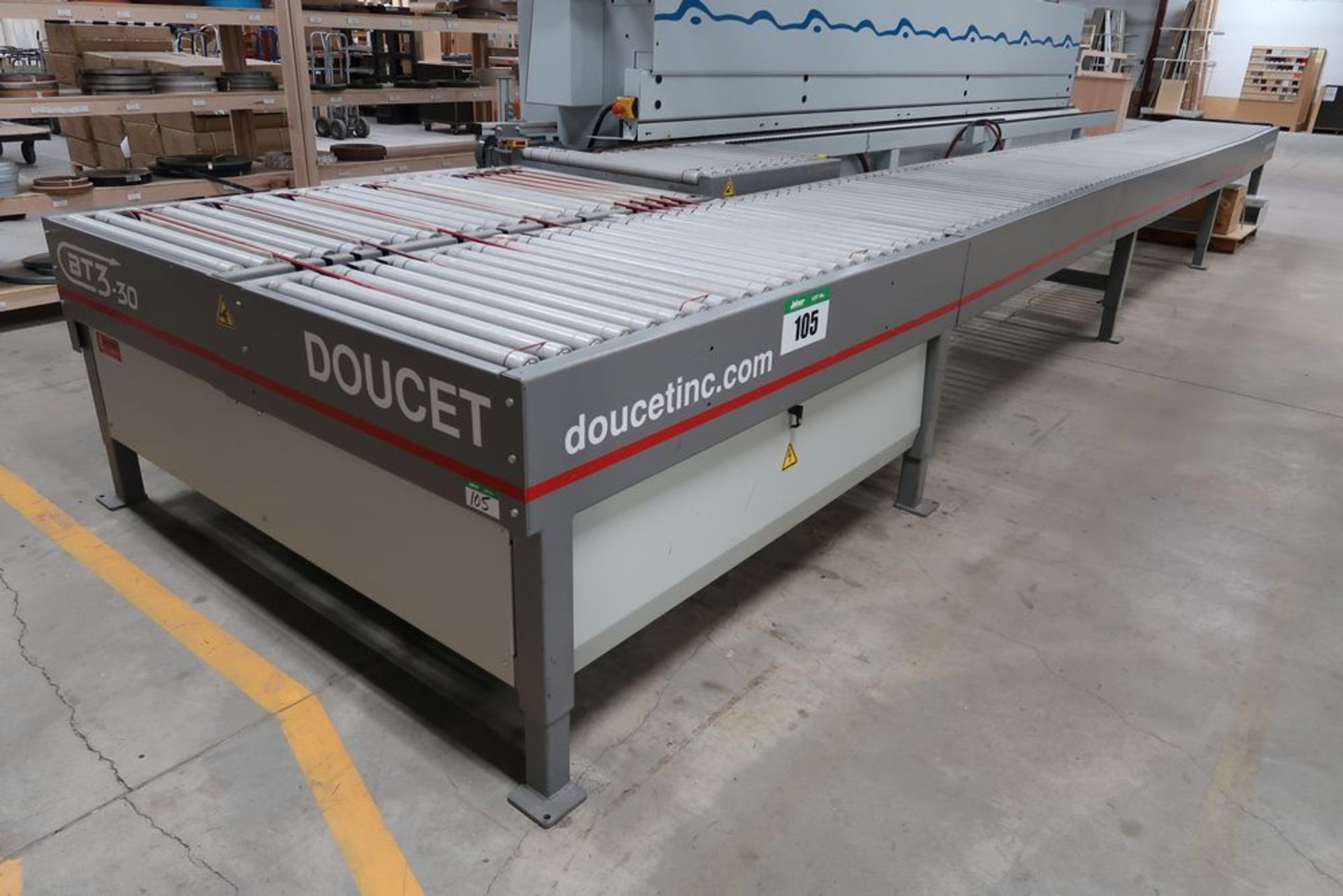 DOUCET BT3-30 RETURN CONVEYOR SYSTEM - MOD. BT3-30-5-29-G S/N 2014-06-031